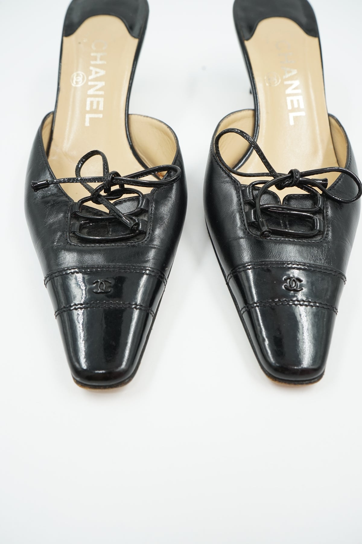 Chanel Kitten Heel Slip Mules