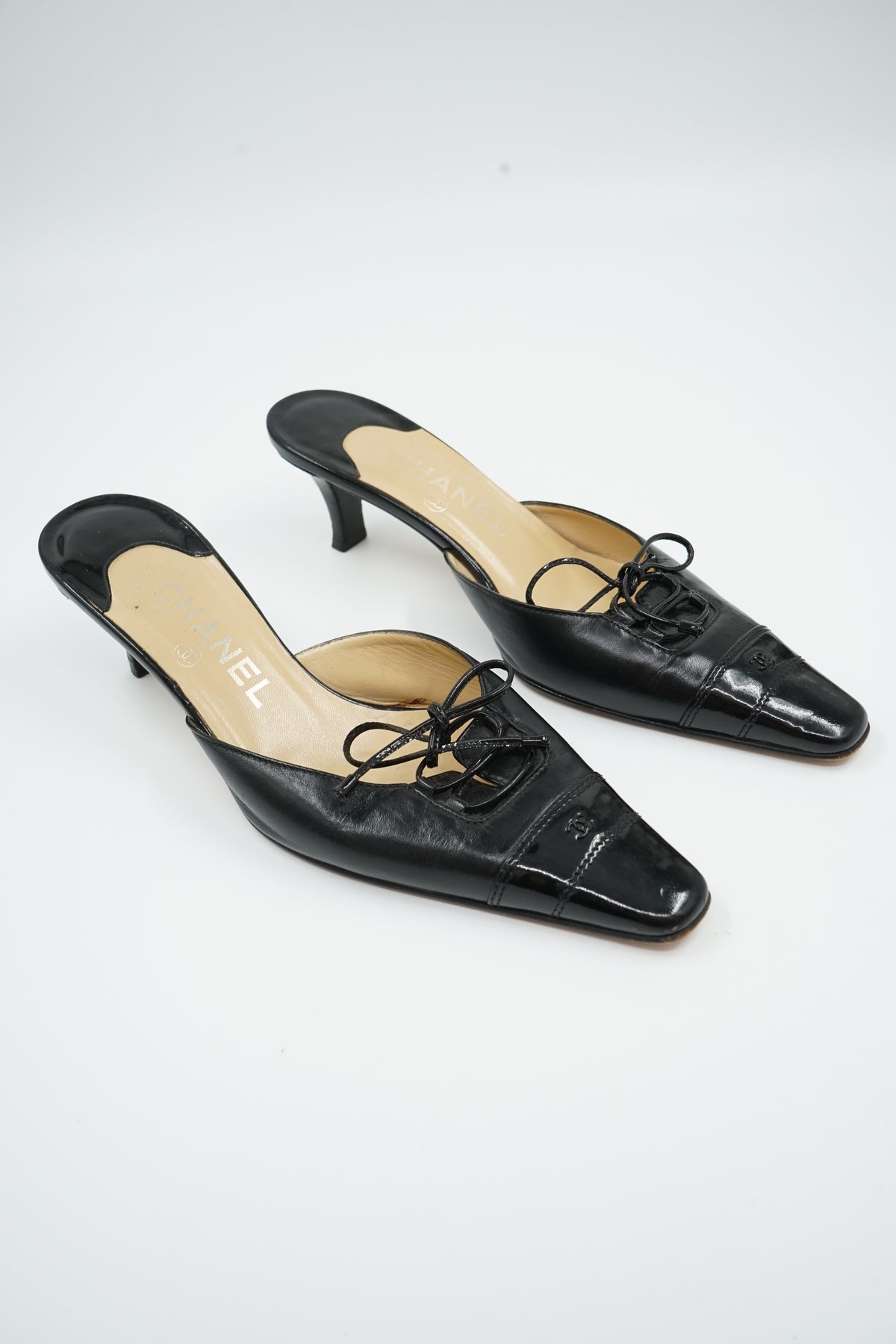 Chanel Kitten Heel Slip Mules