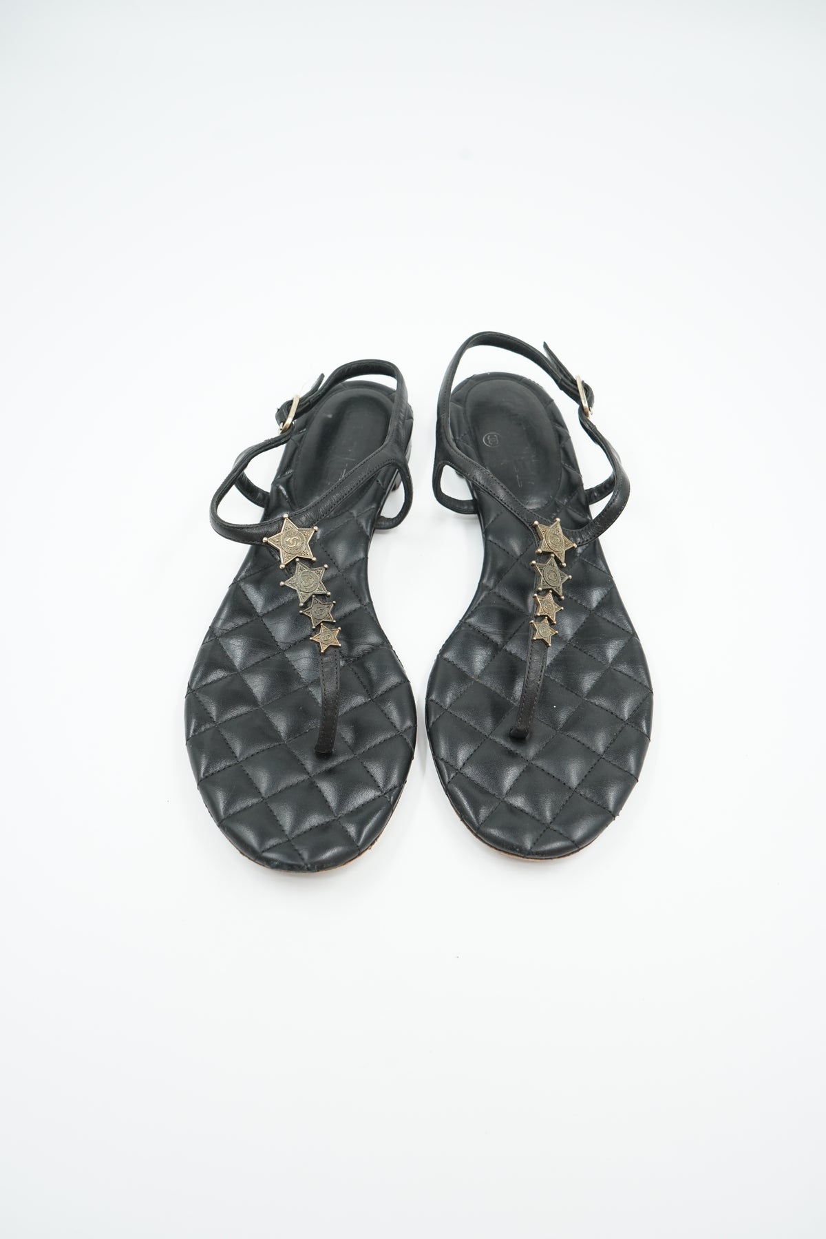 Chanel Paris Dallas CC Sherriff Star Sandals