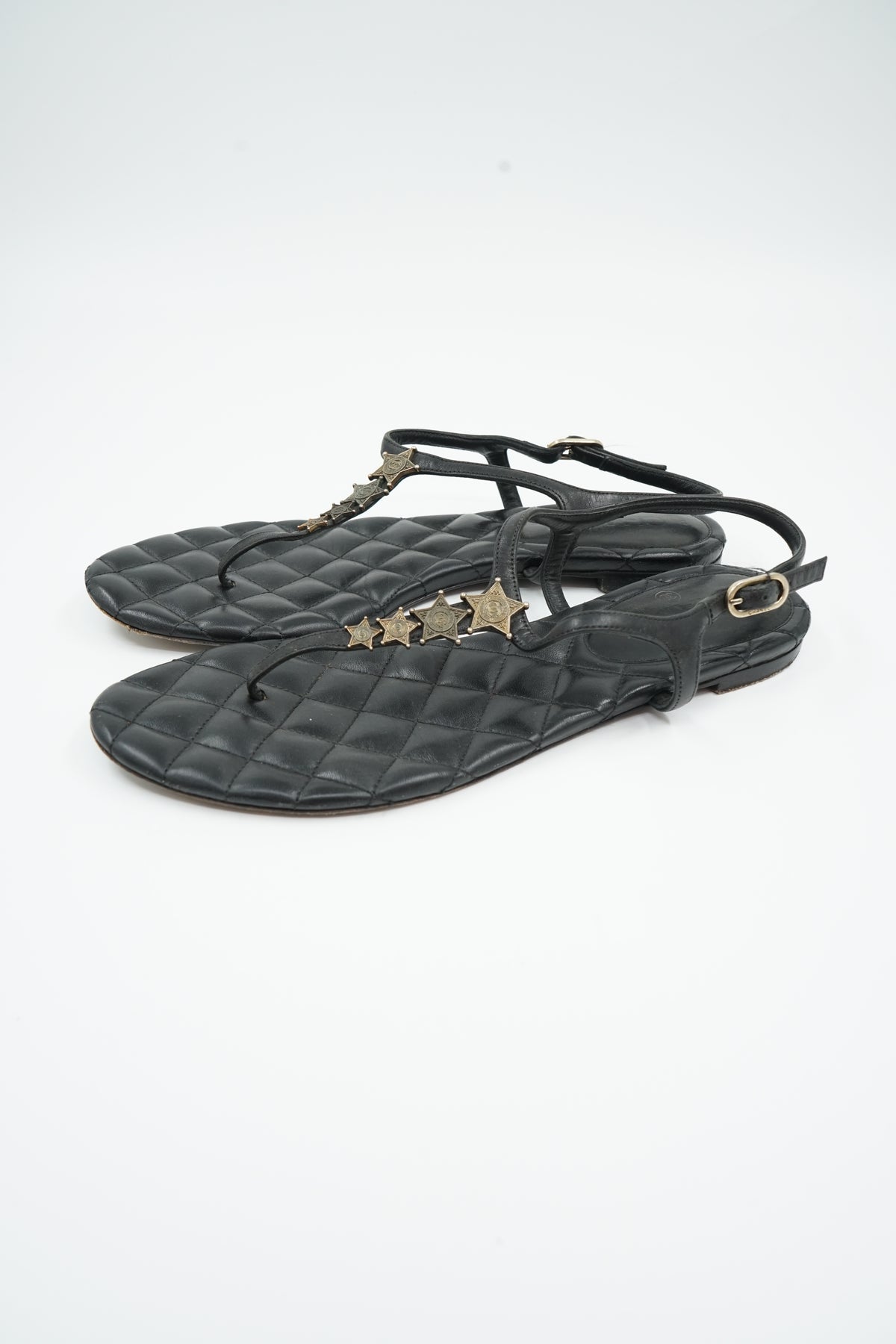 Chanel Paris Dallas CC Sherriff Star Sandals