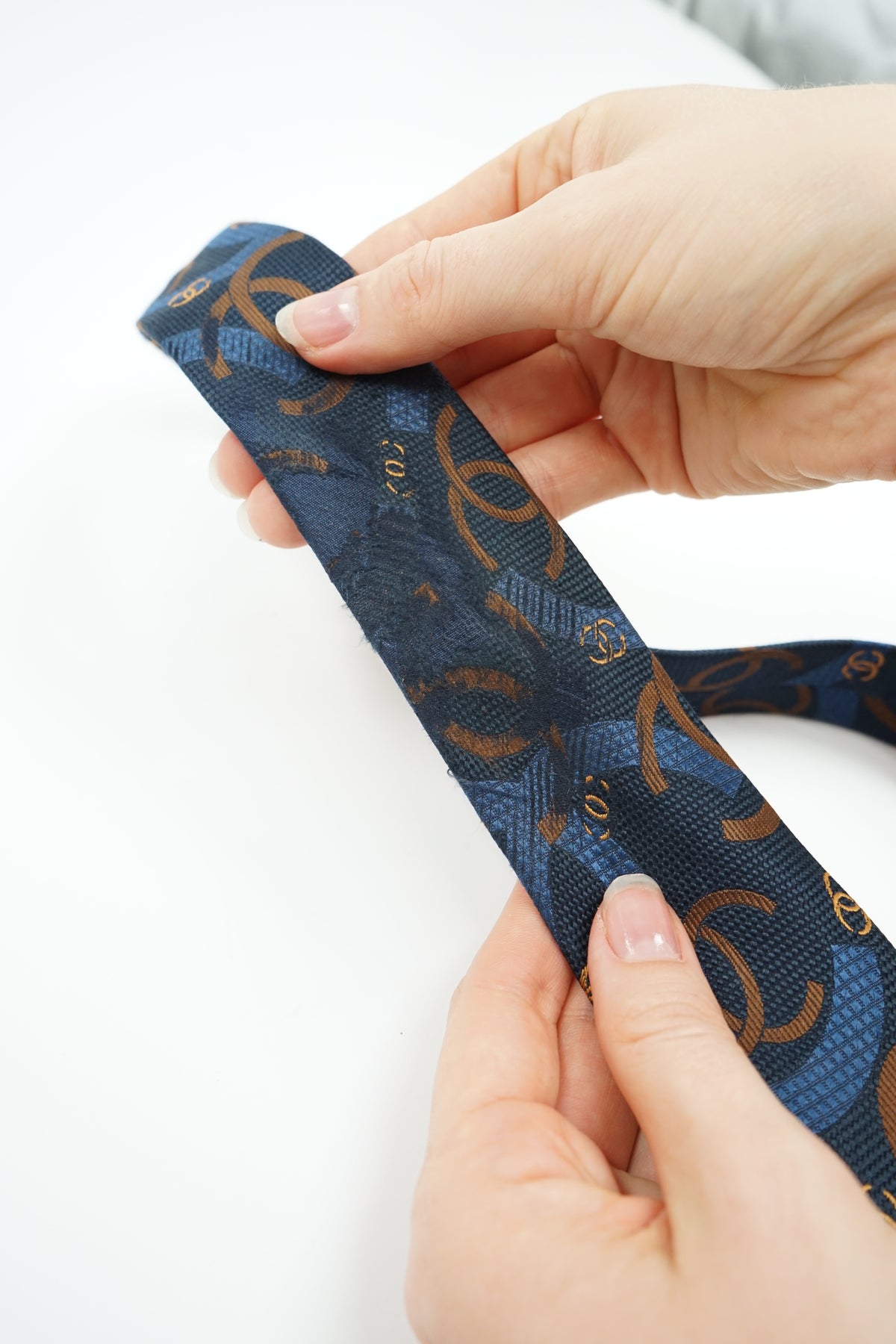 Chanel Silk Logo Neck Tie