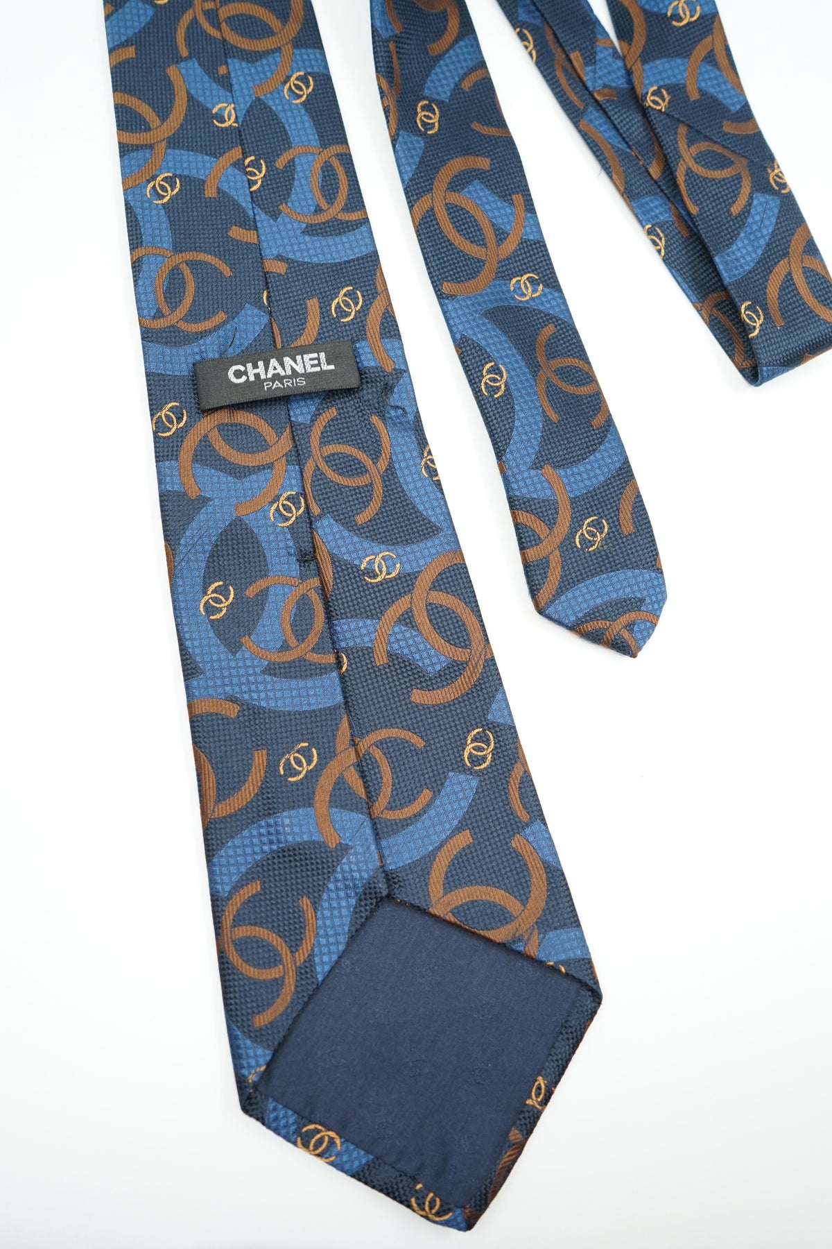 Chanel Silk Logo Neck Tie