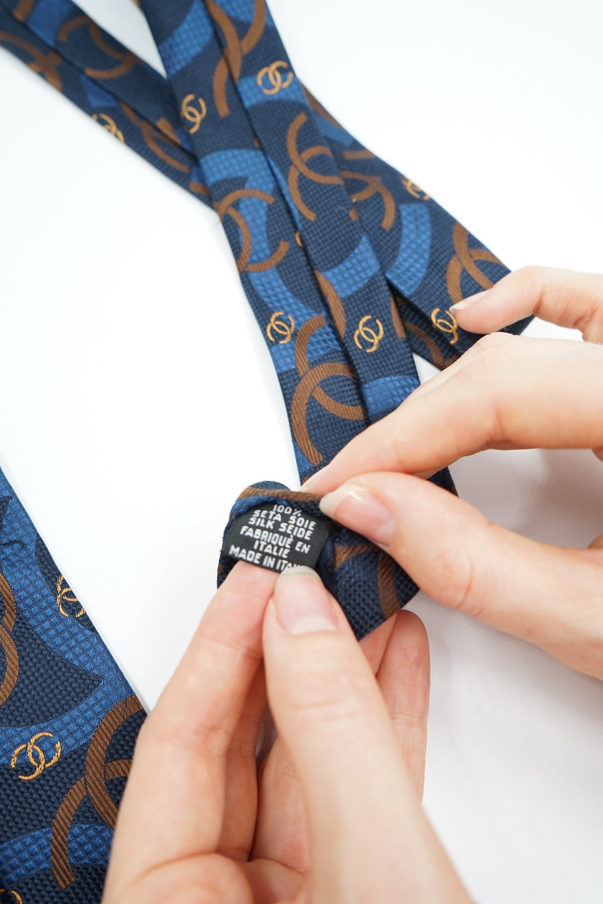 Chanel Silk Logo Neck Tie