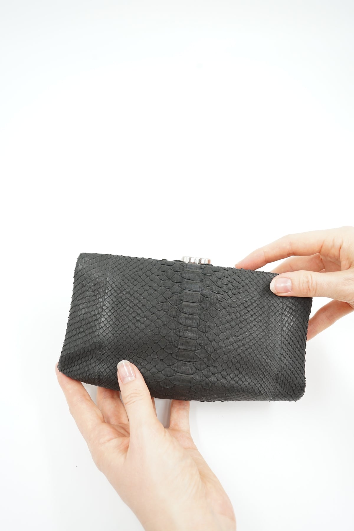 Chanel Python Exotic Leather Clutch