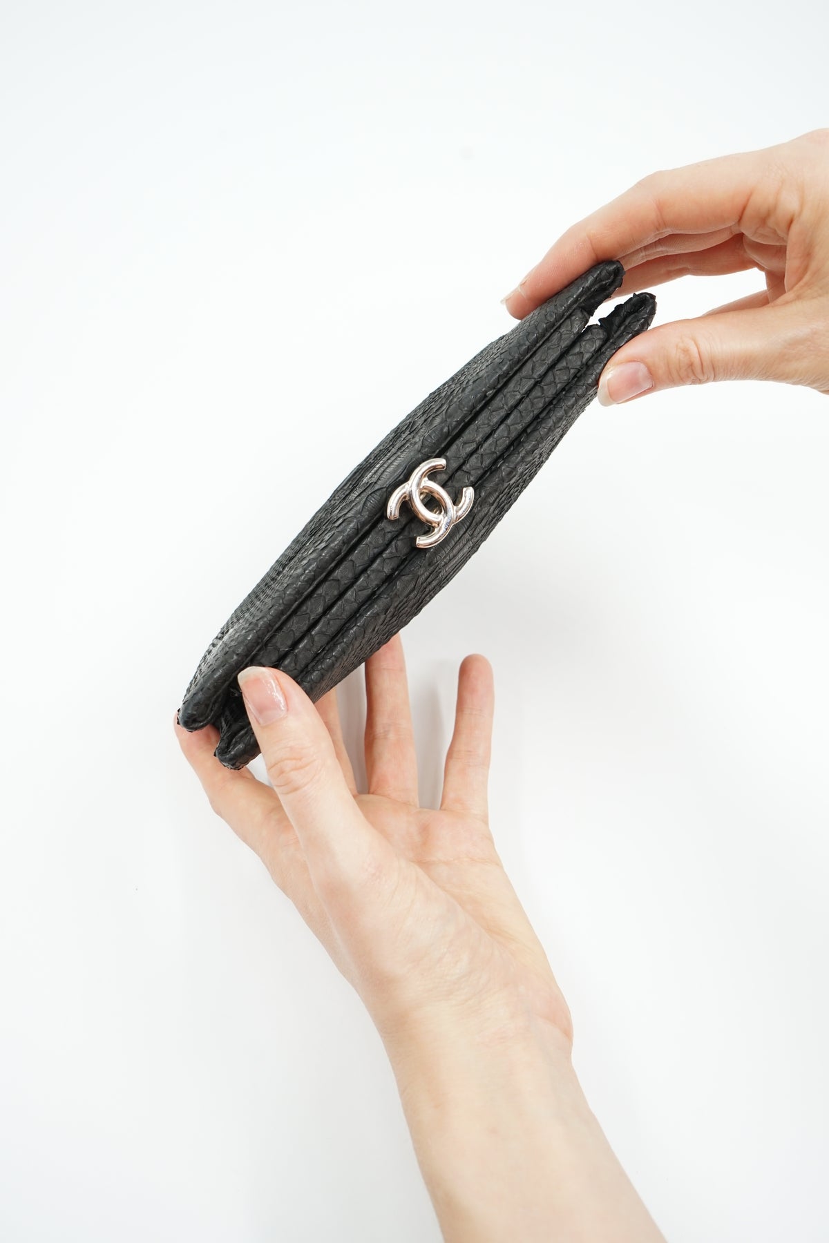 Chanel Python Exotic Leather Clutch