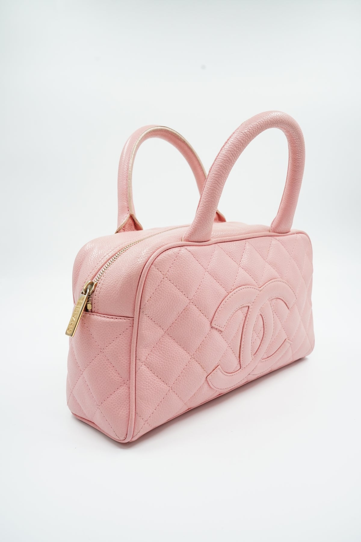 Chanel Caviar Bowling Bag Pink