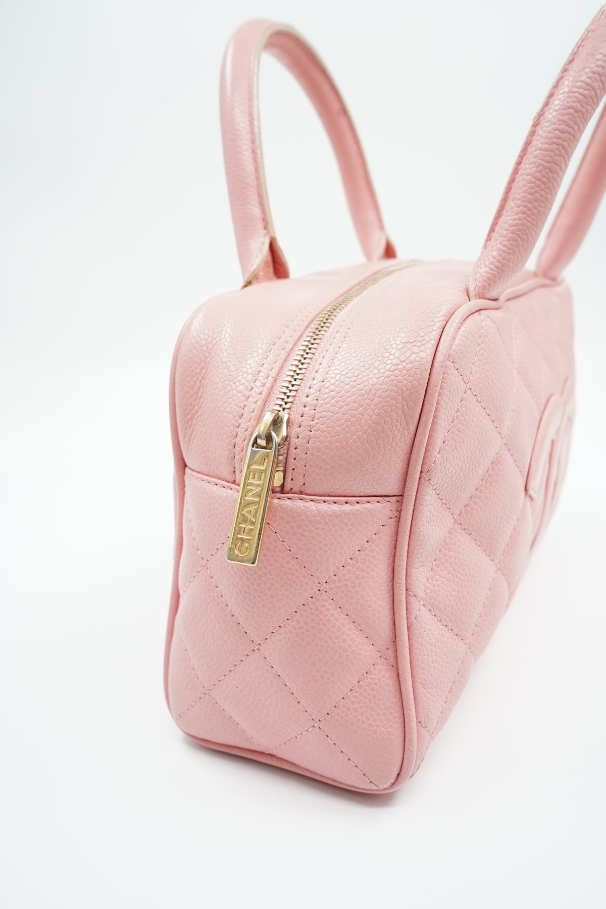 Chanel Caviar Bowling Bag Pink