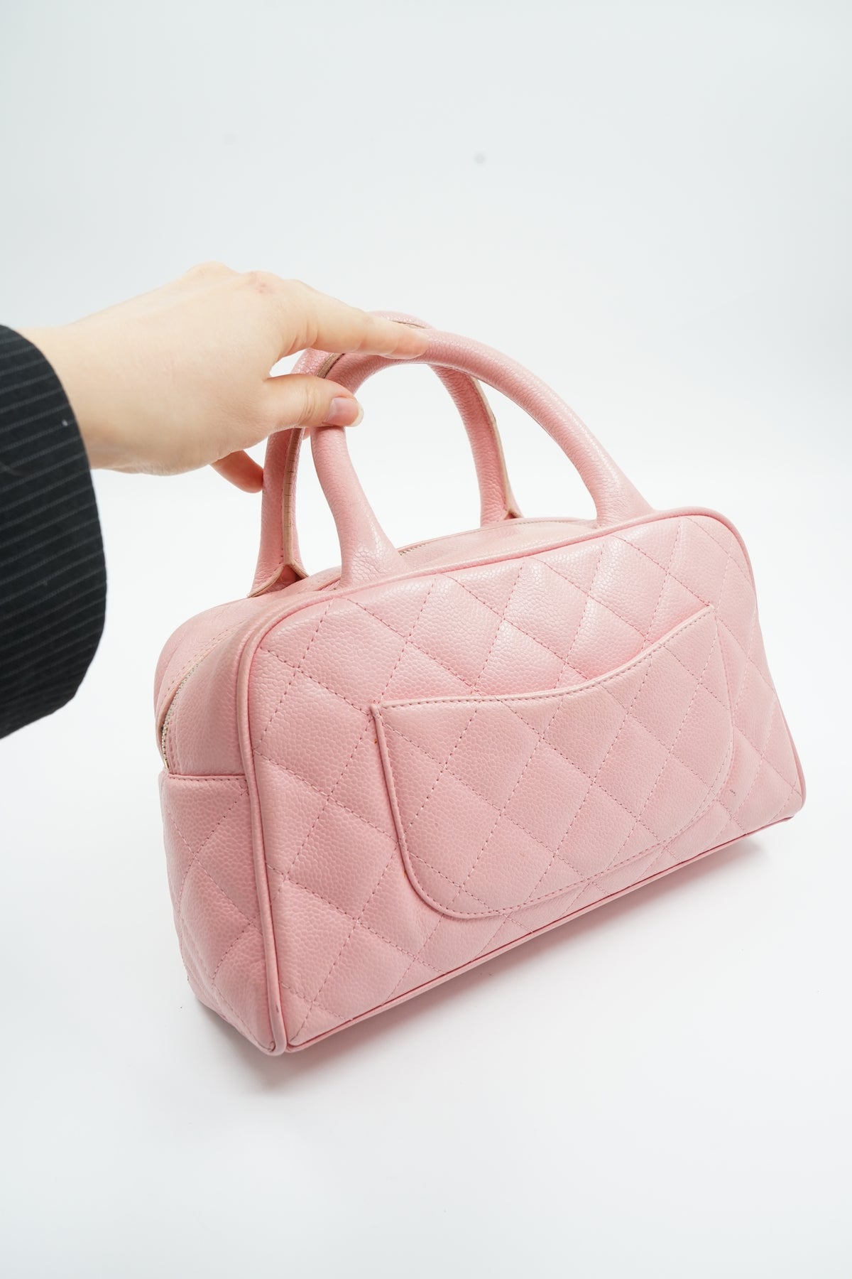 Chanel Caviar Bowling Bag Pink