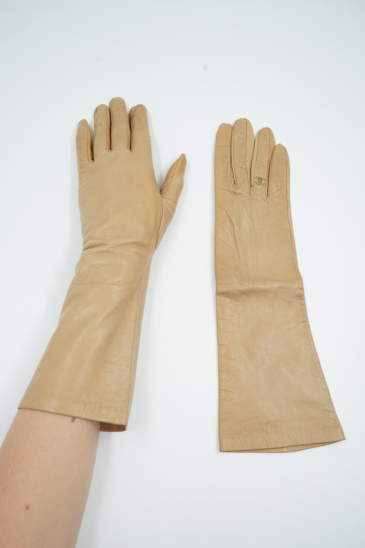 Chanel Long Leather Gloves