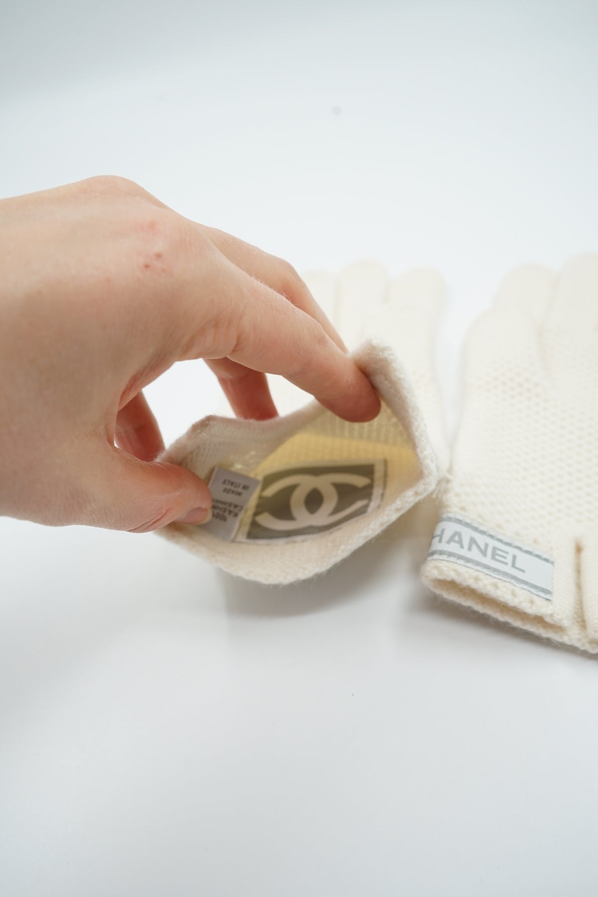 Chanel Sport Cashmere Knit Gloves