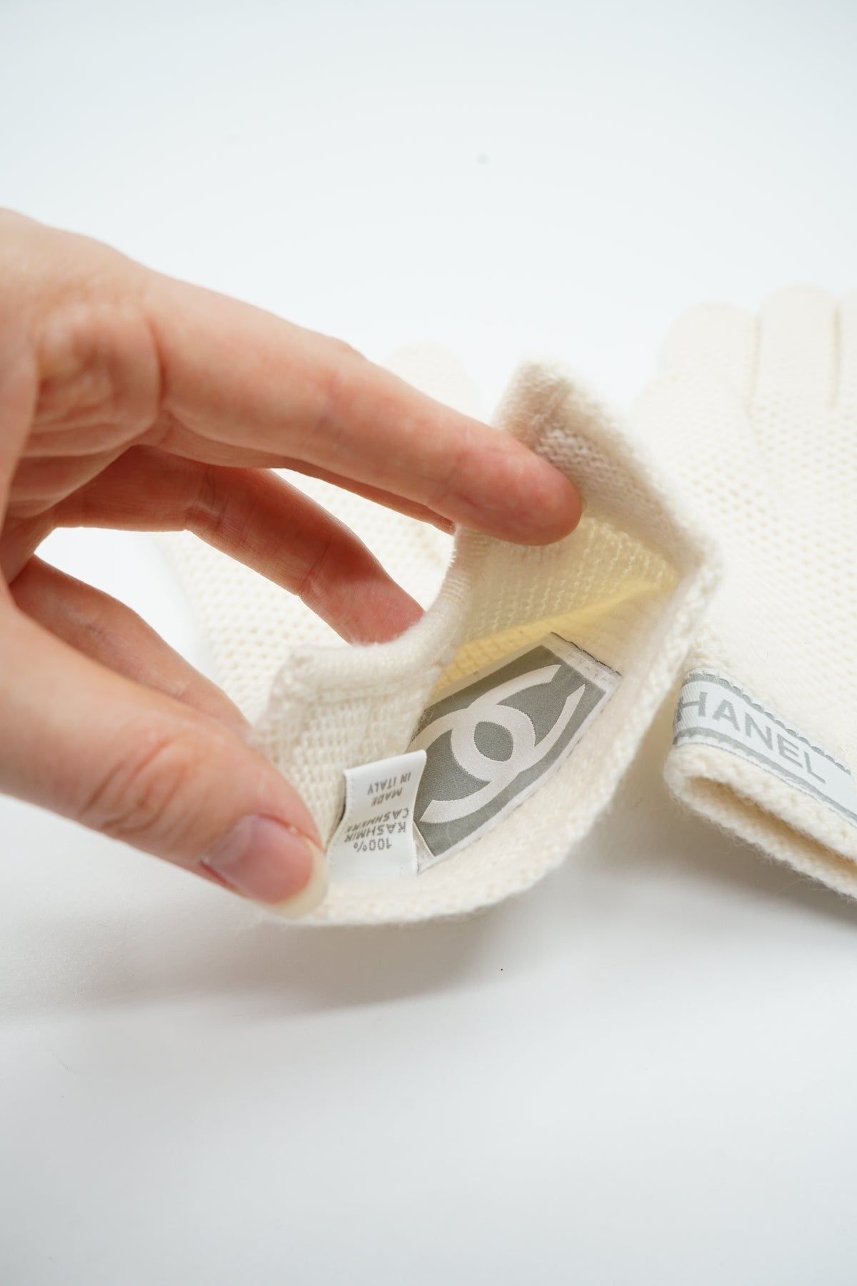 Chanel Sport Cashmere Knit Gloves