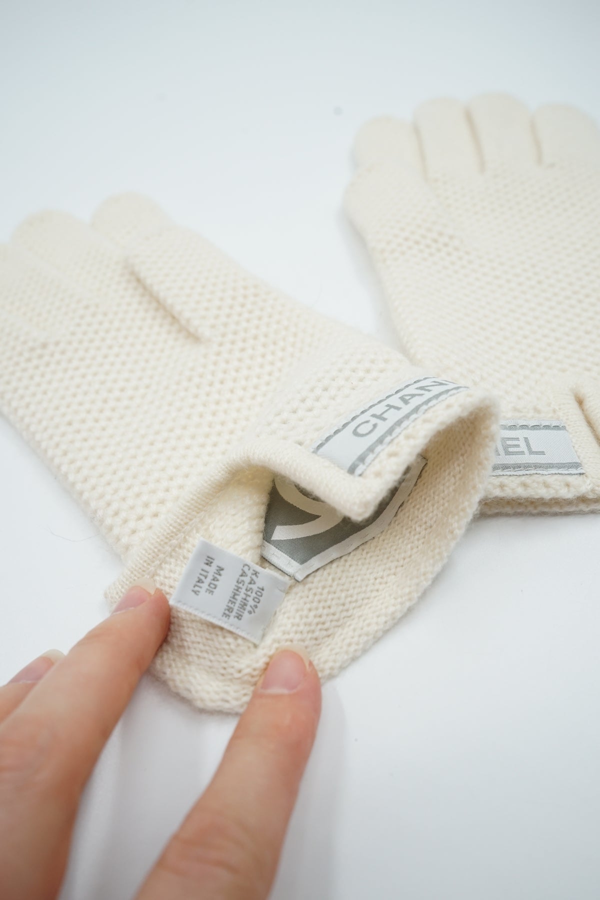 Chanel Sport Cashmere Knit Gloves