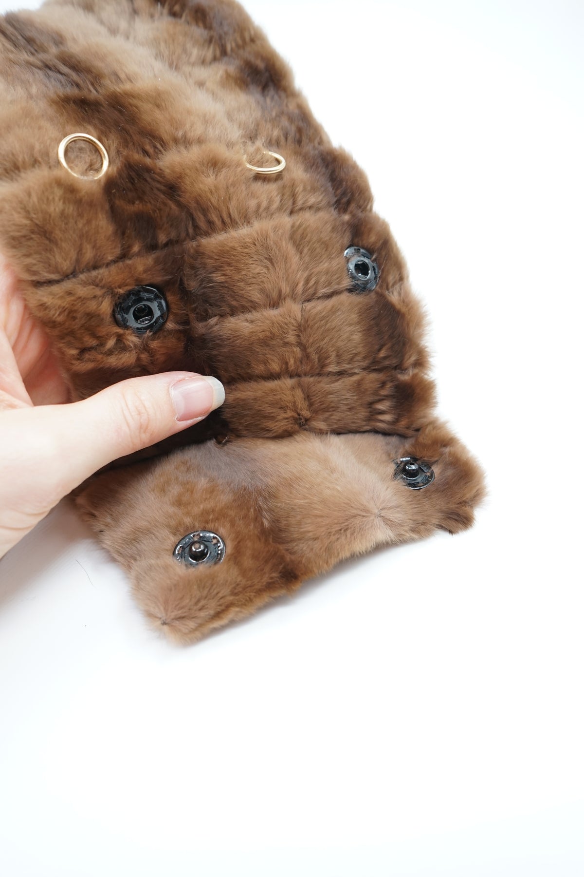 Chanel FW 2004 Fur Pearl Collar Wrap Scarf