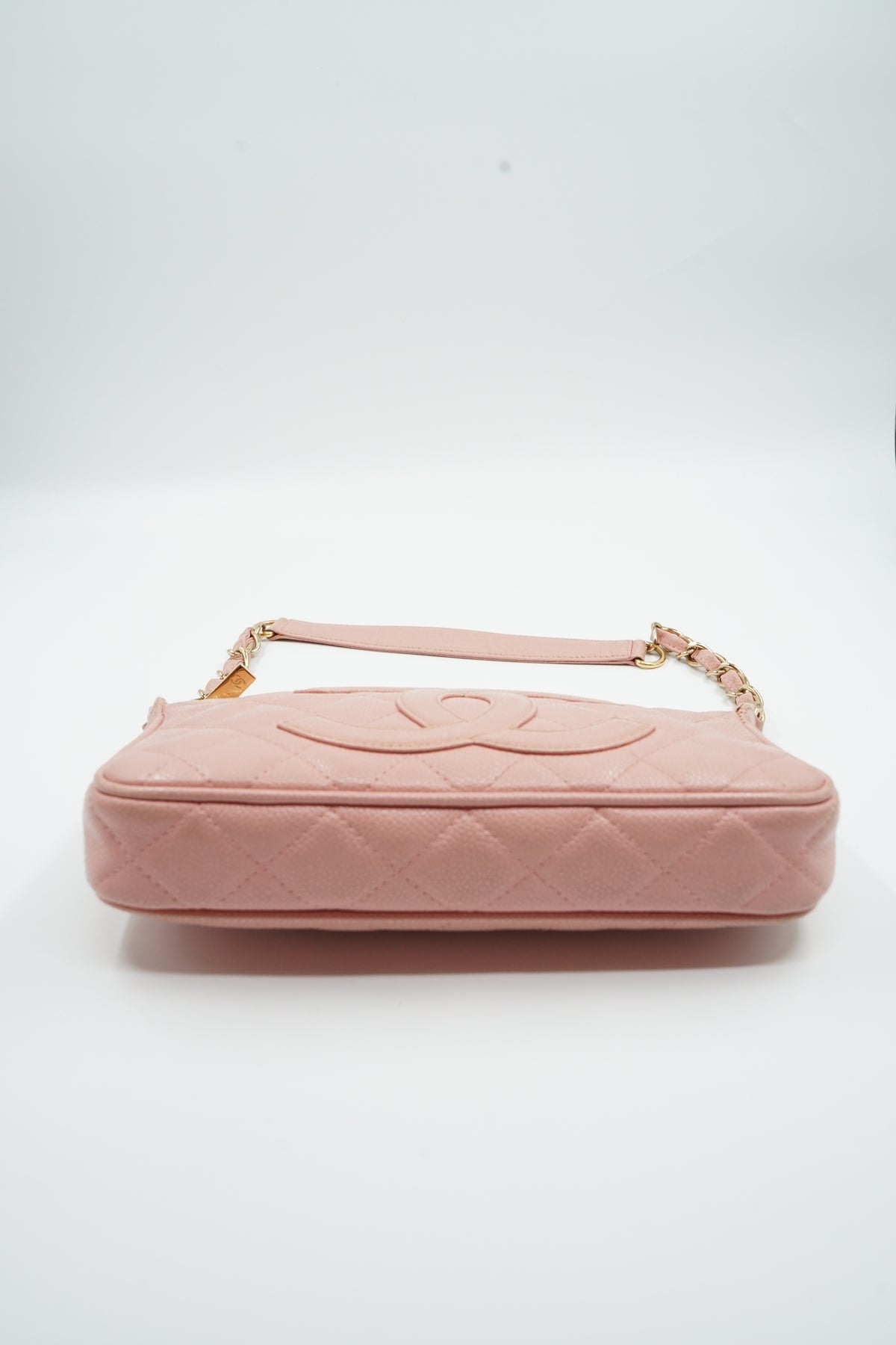 Chanel Pink Caviar Pochette Shoulder Bag
