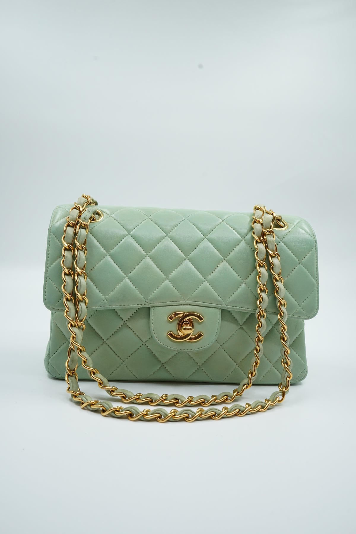 Chanel Small Double Sided Flap Bag Sage Green