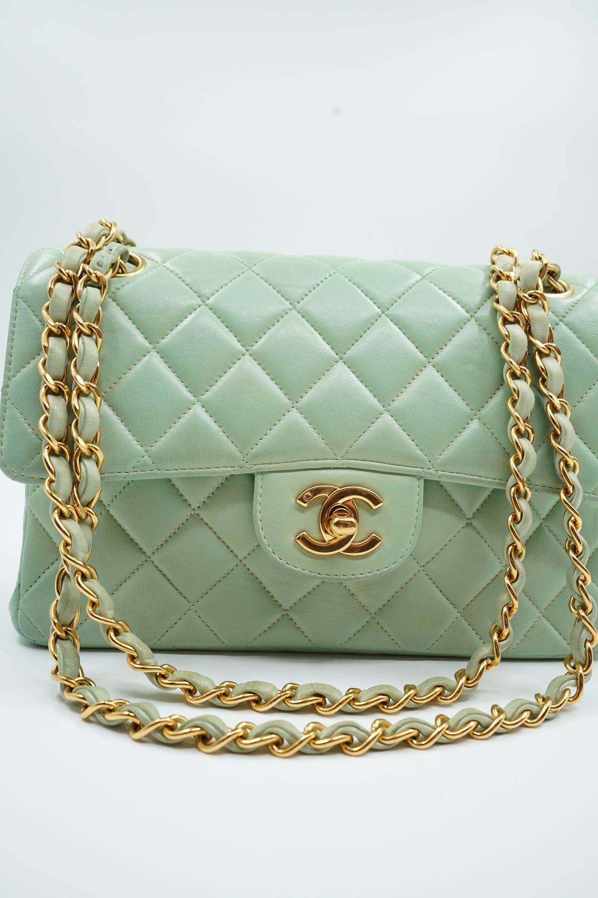 Chanel Small Double Sided Flap Bag Sage Green