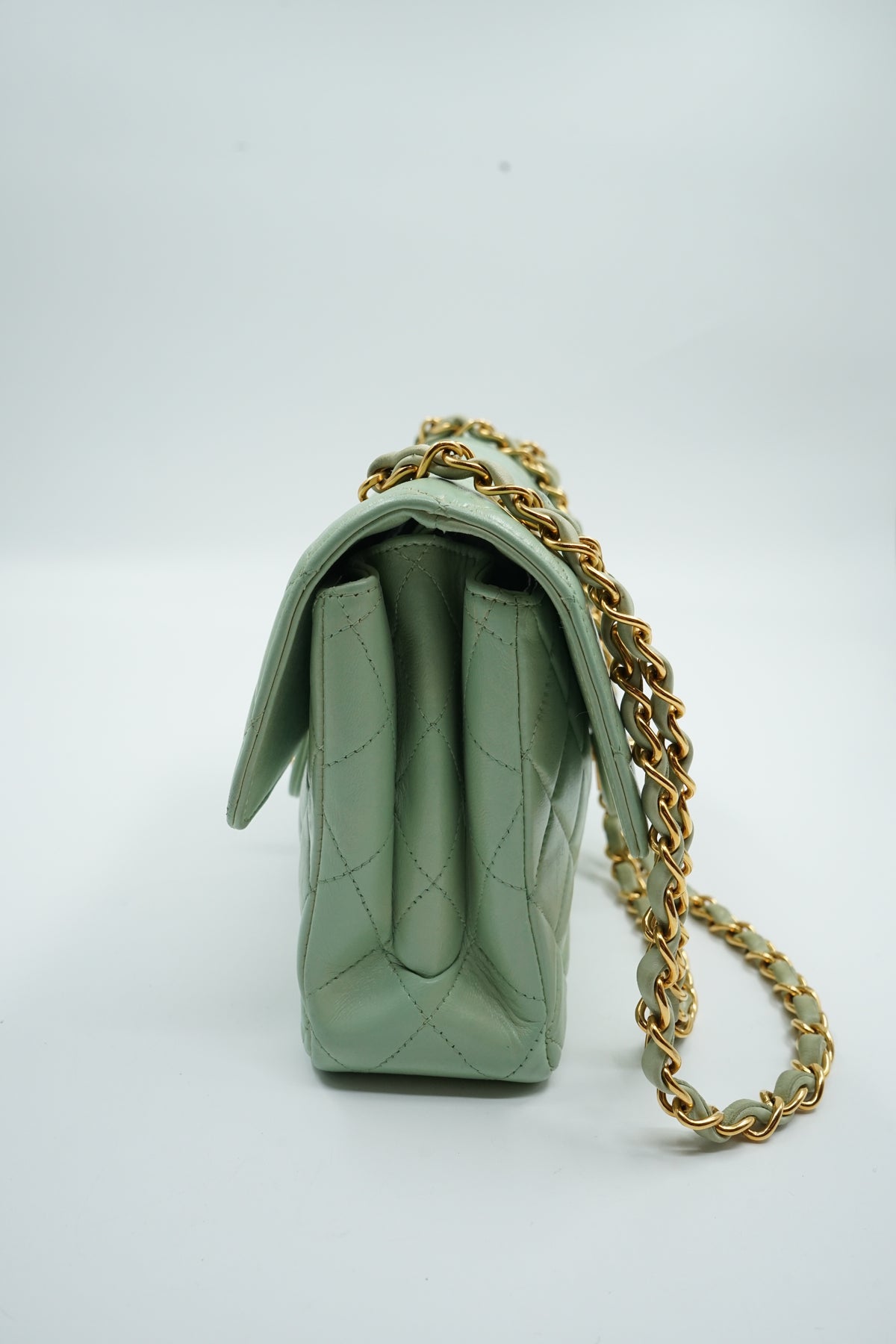 Chanel Small Double Sided Flap Bag Sage Green