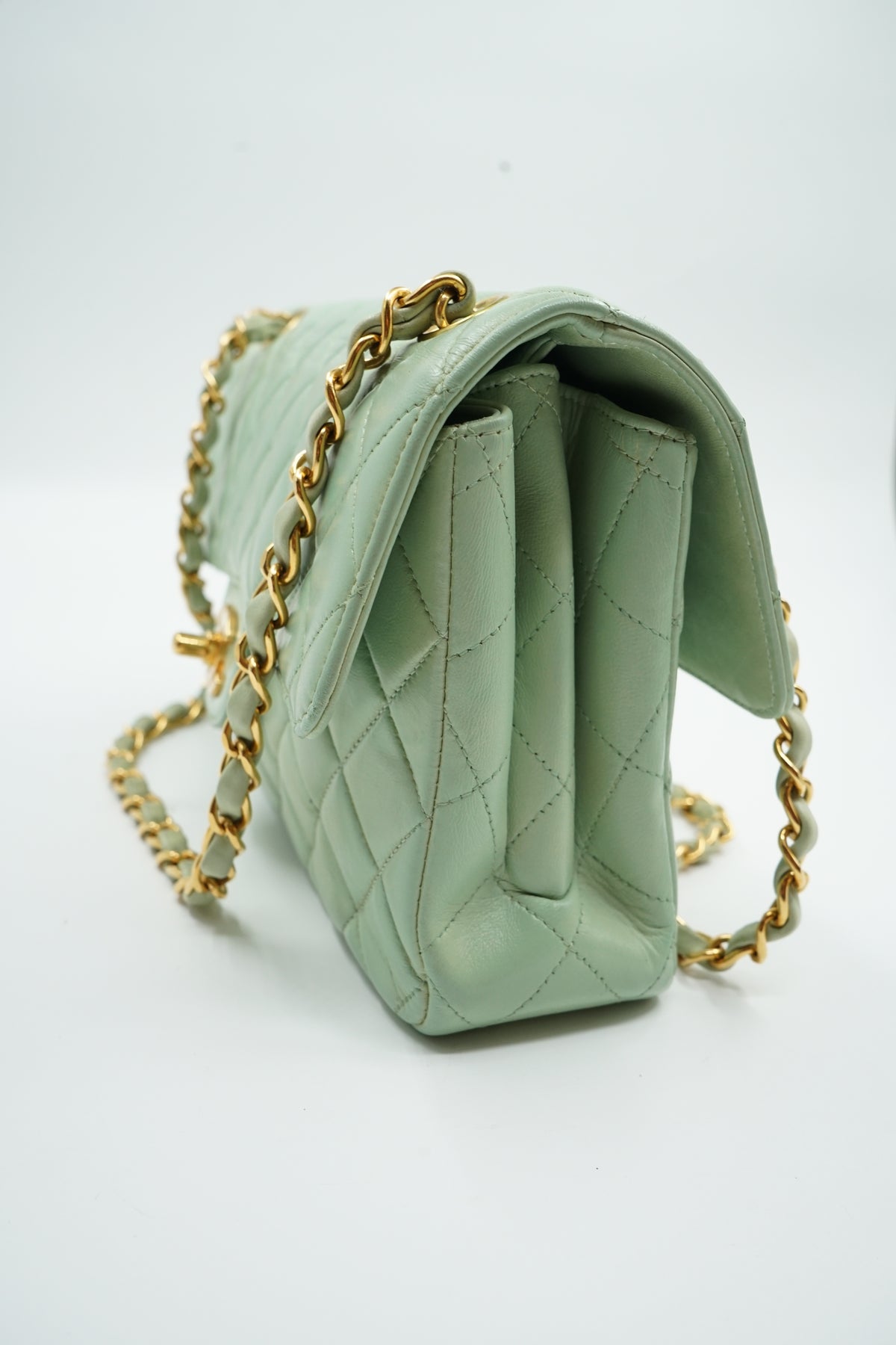 Chanel Small Double Sided Flap Bag Sage Green