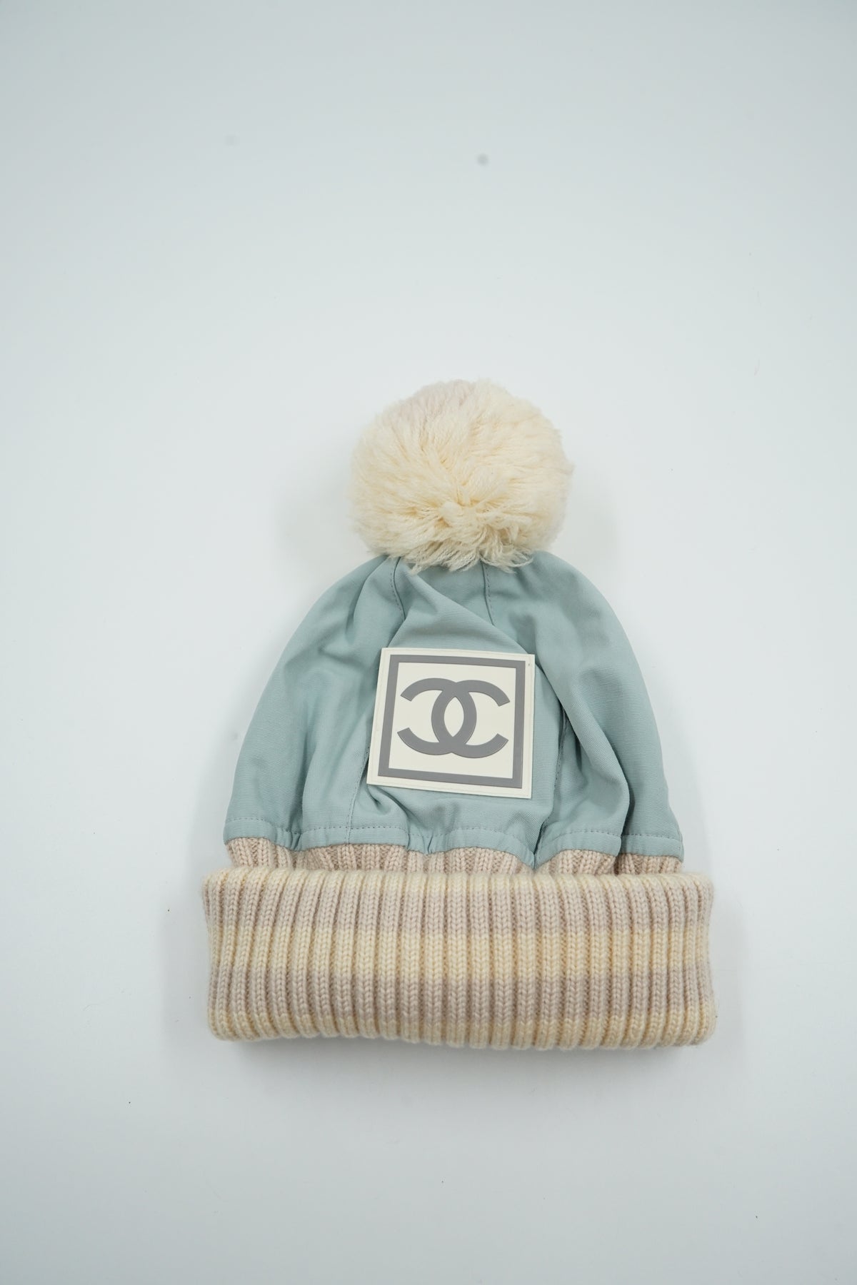 Chanel 2001 Logo Pom Pom Beanie Hat