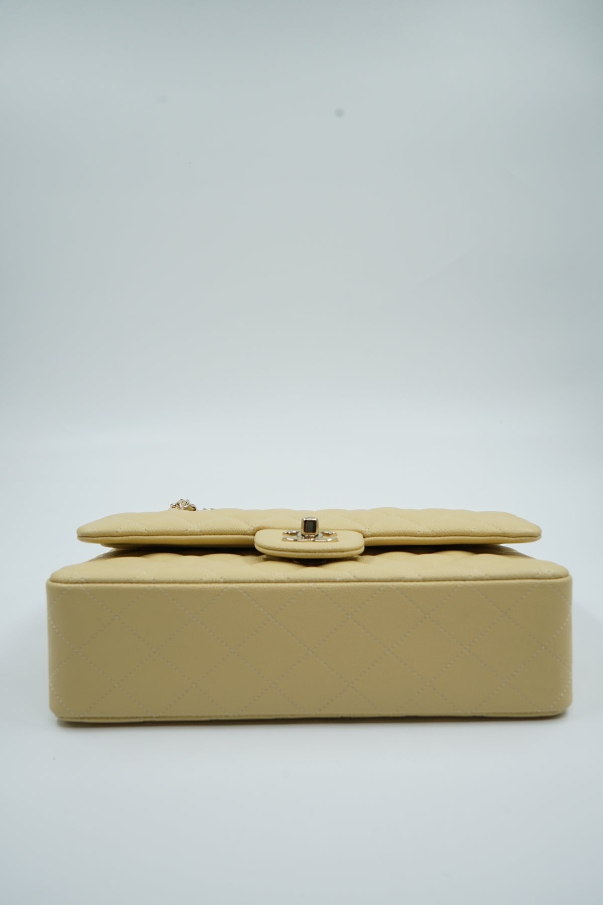 Chanel Butter Yellow Medium Caviar Double Flap Bag