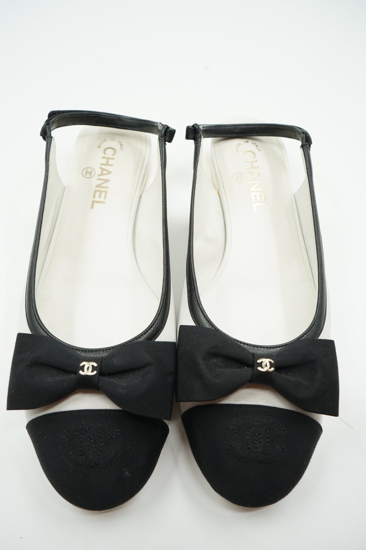 Chanel 2024 Slingback Bow Ballet Flats