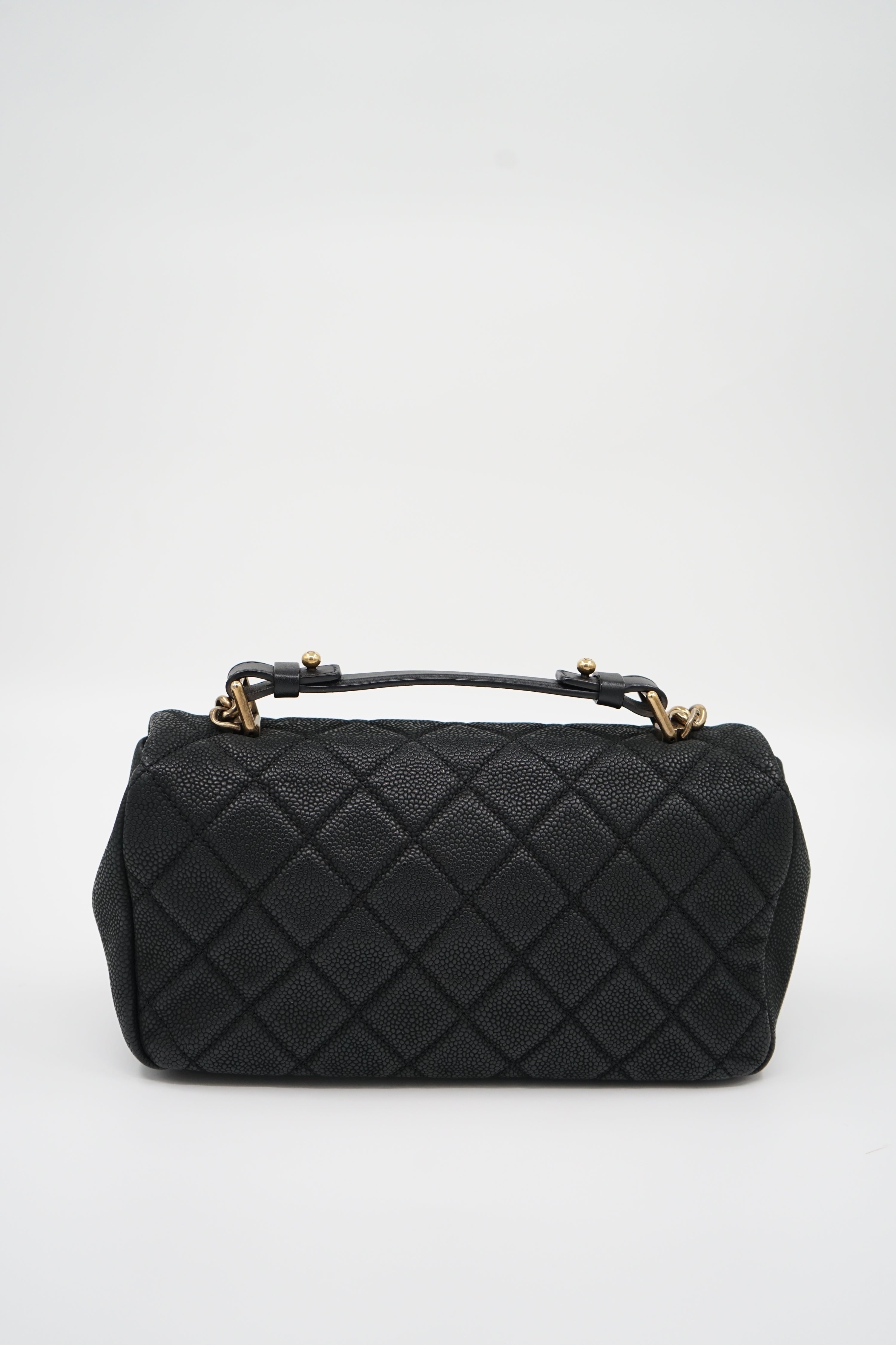 Chanel Top Handle Flap Bag in Caviar Leather