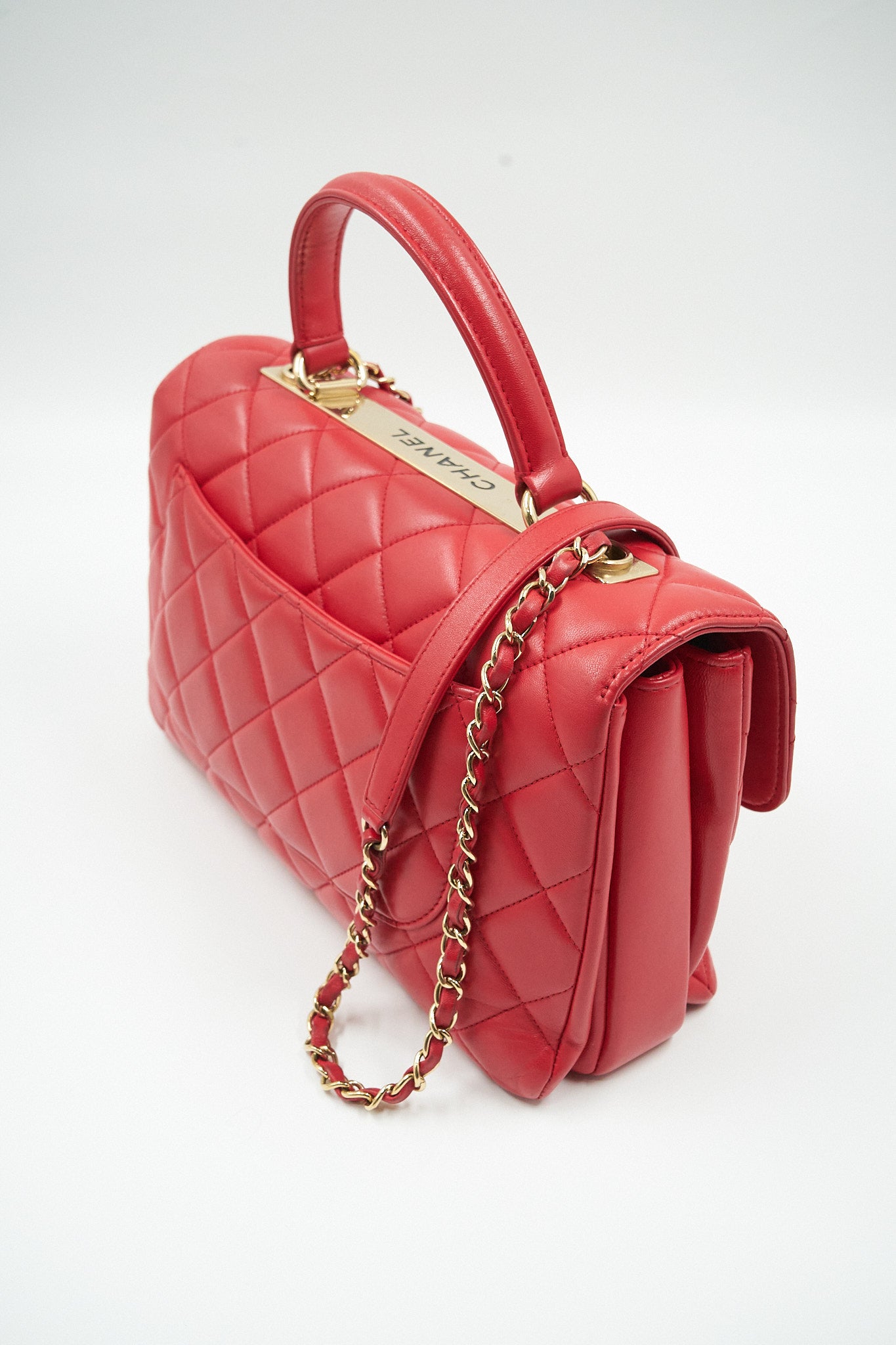 Chanel Trendy CC Red Flap Bag with Top Handle – Pleasure Paris