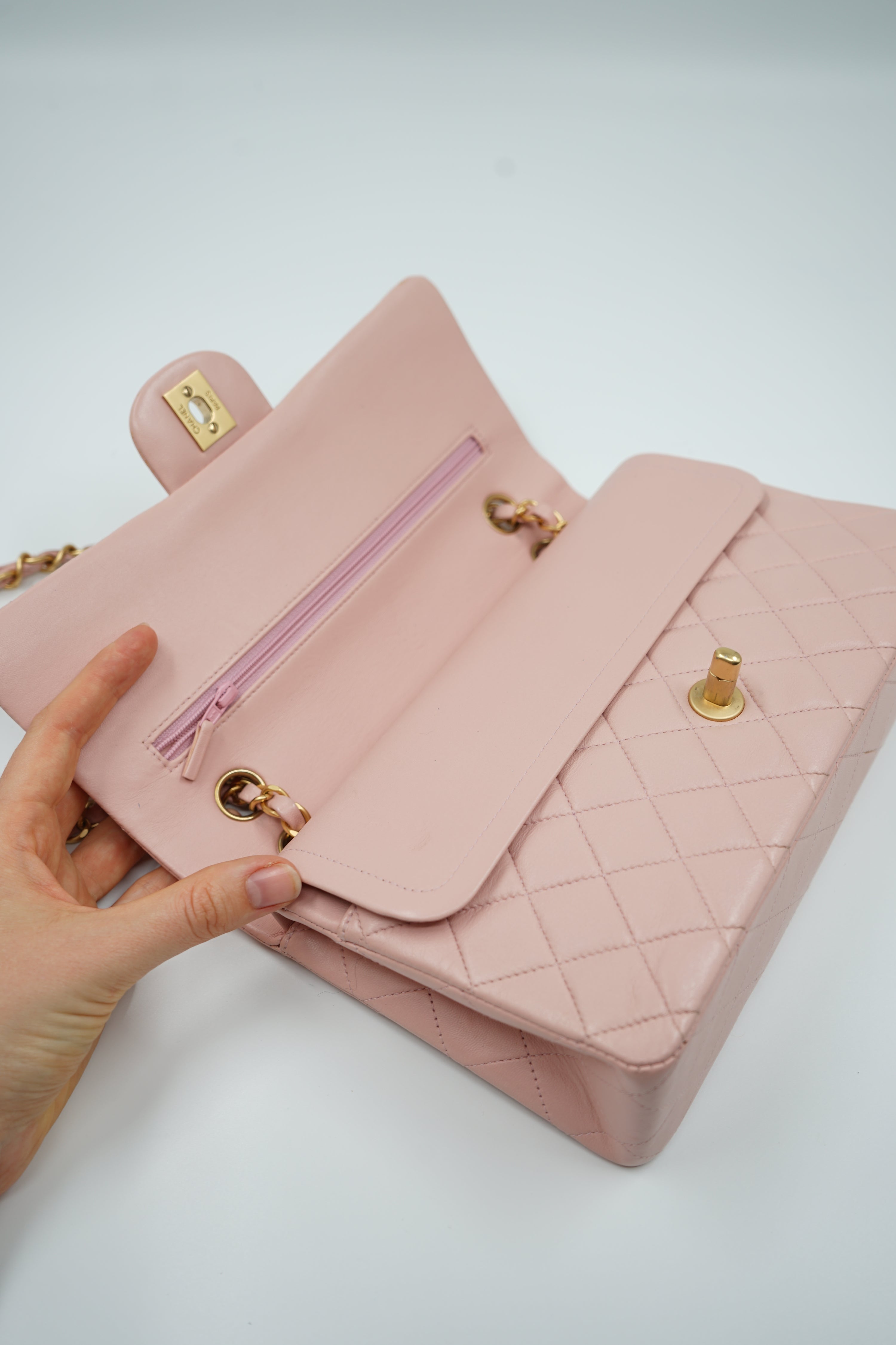 Chanel Medium Light Pink Double Flap Bag