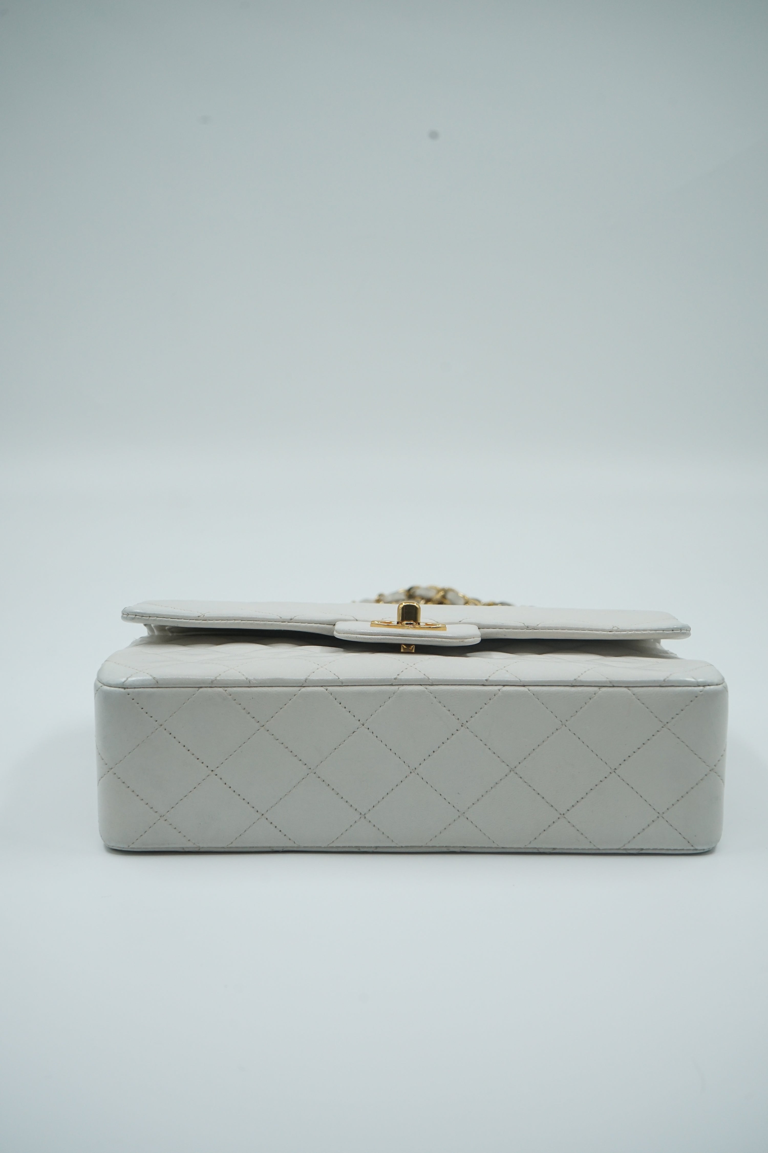 Chanel White Double Flap Bag Small