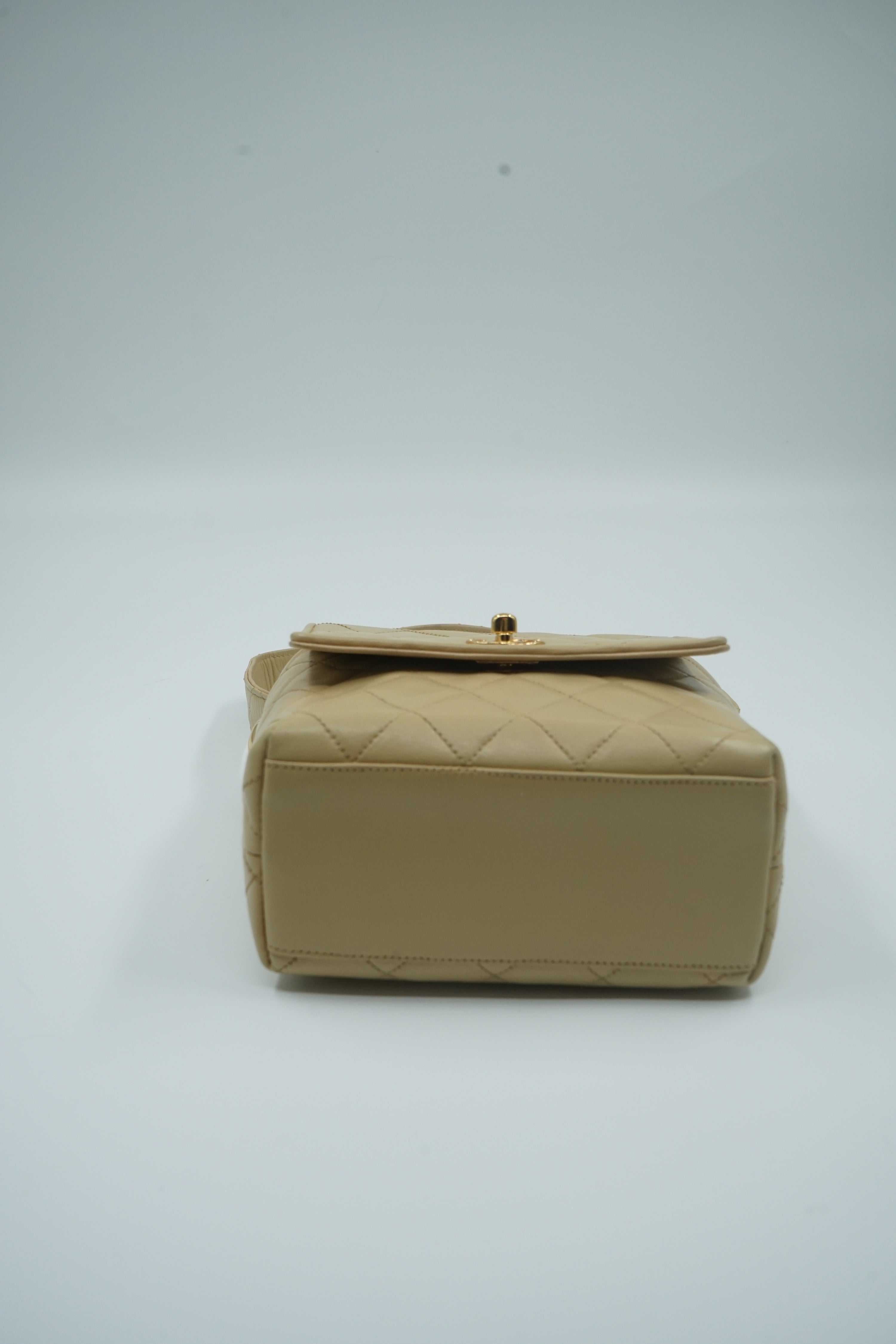 Chanel Beige Mini Vintage Top Handle Bag