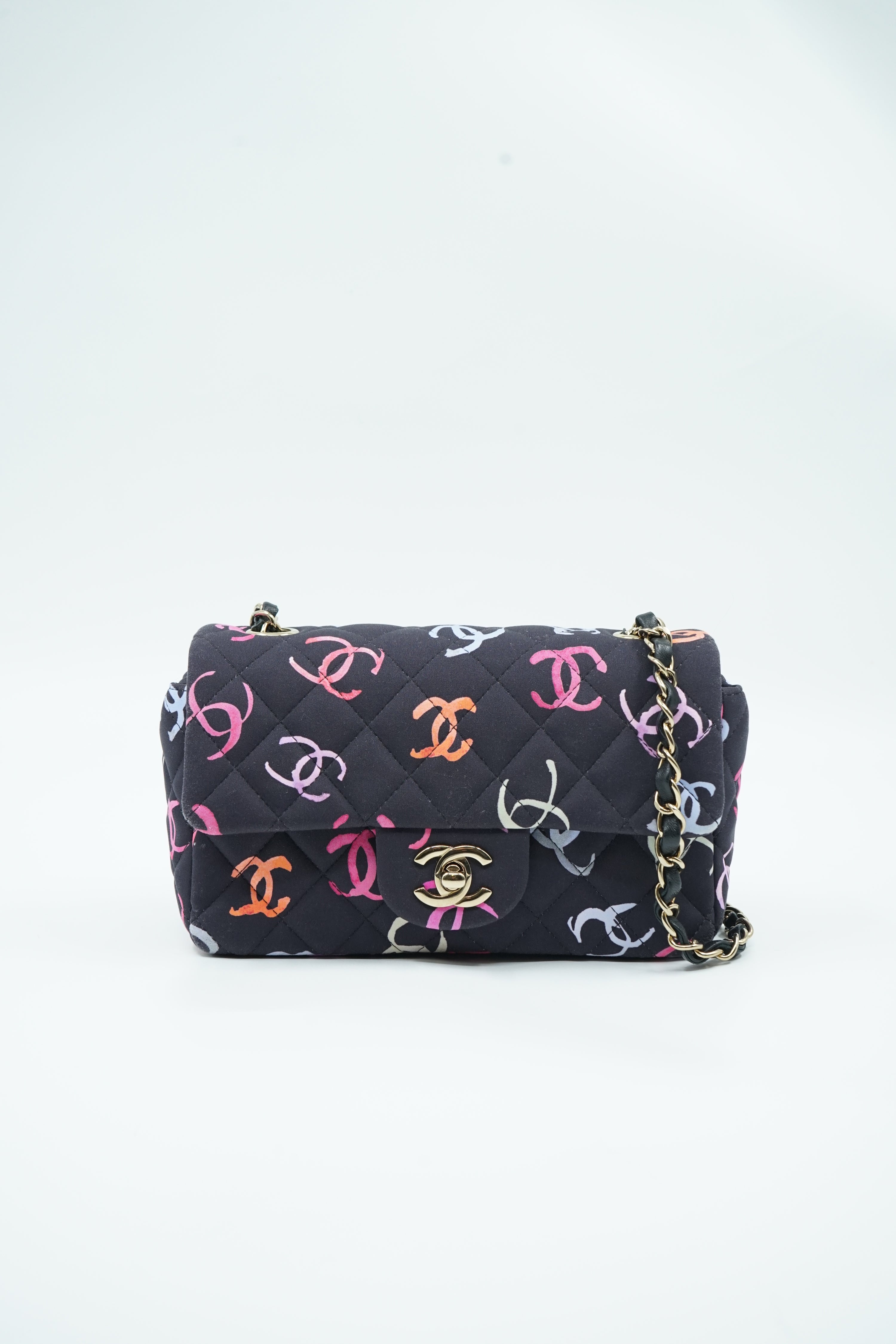 Chanel Logo Cotton Mini Rectangular Bag