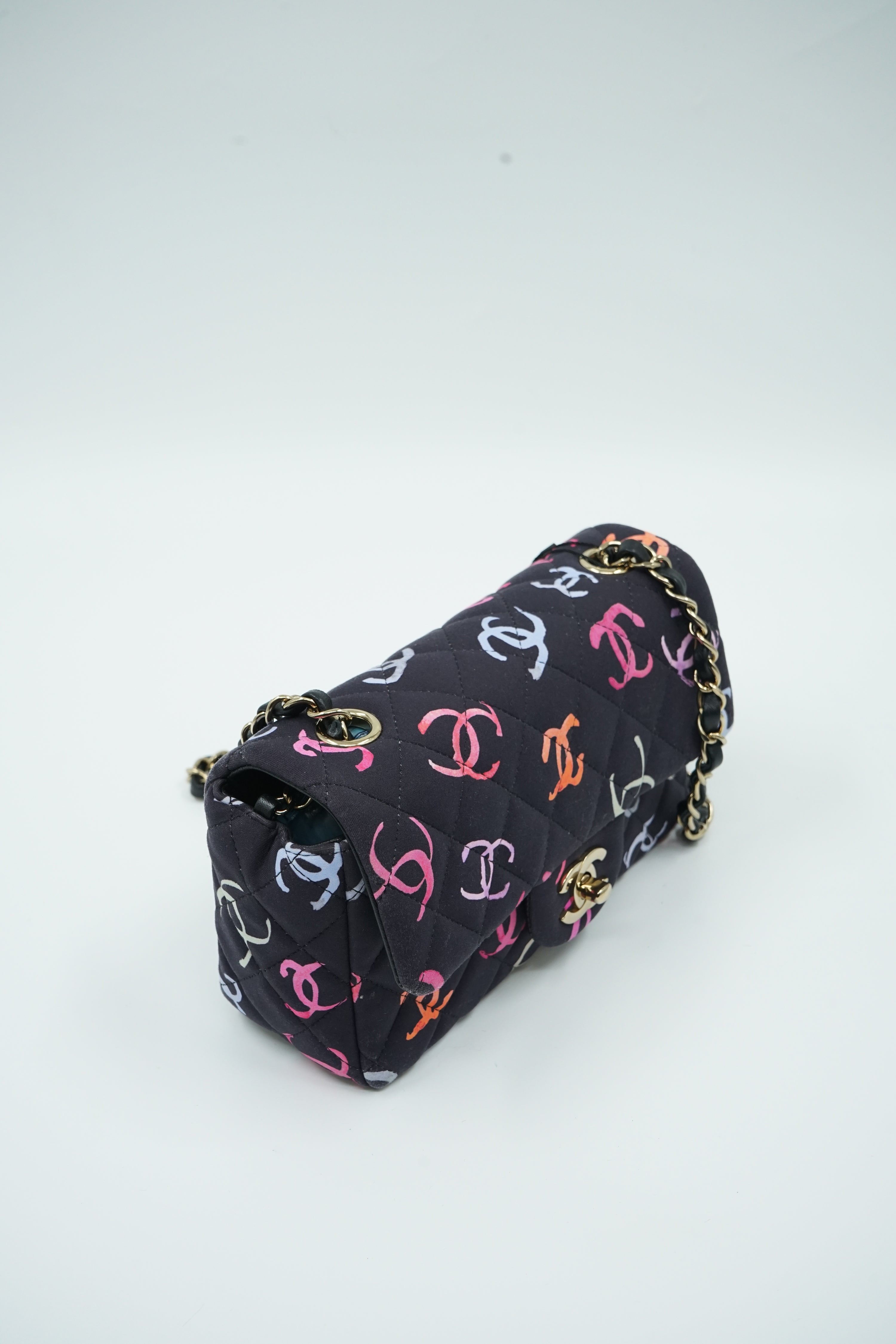 Chanel Logo Cotton Mini Rectangular Bag