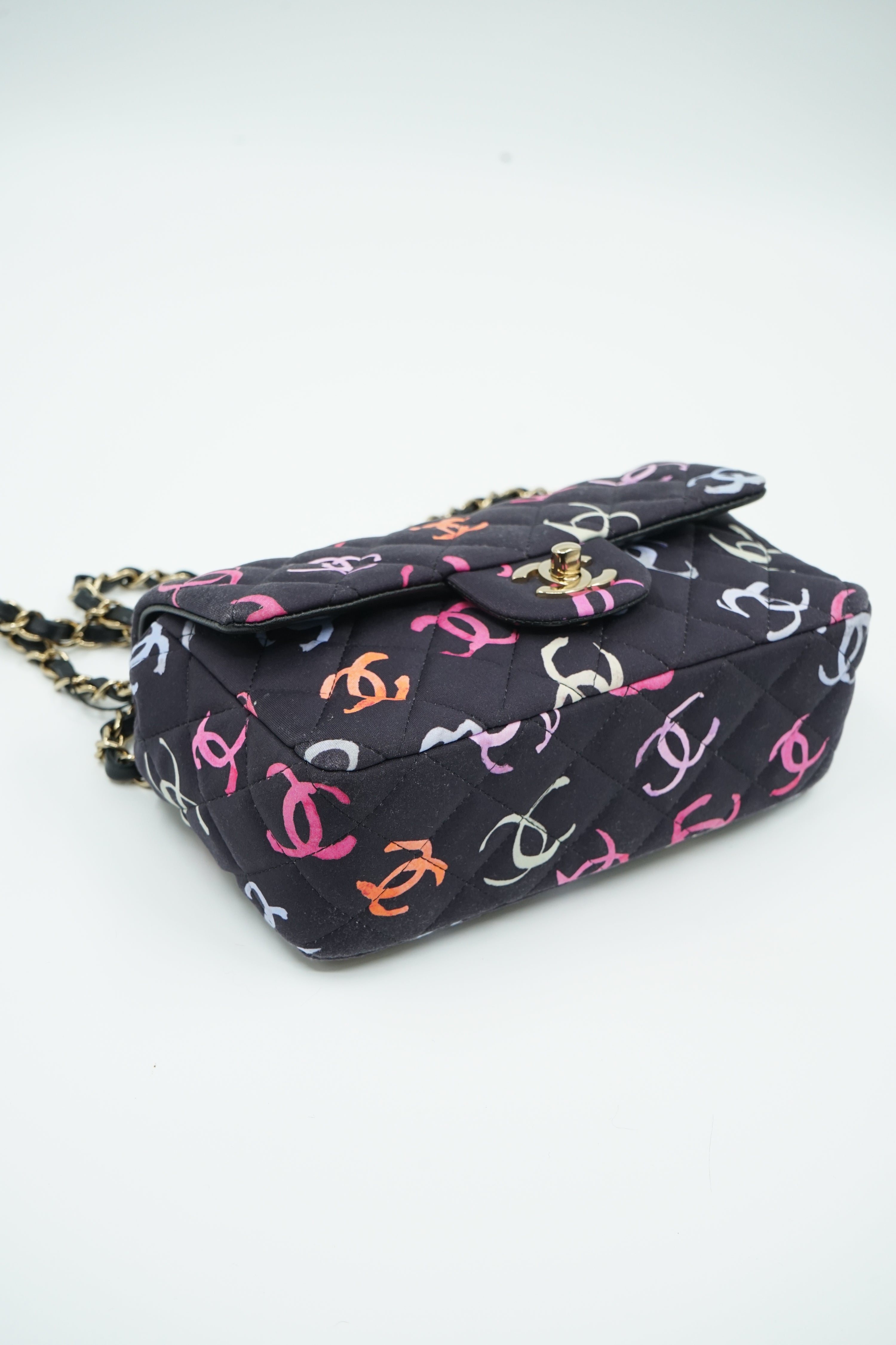 Chanel Logo Cotton Mini Rectangular Bag