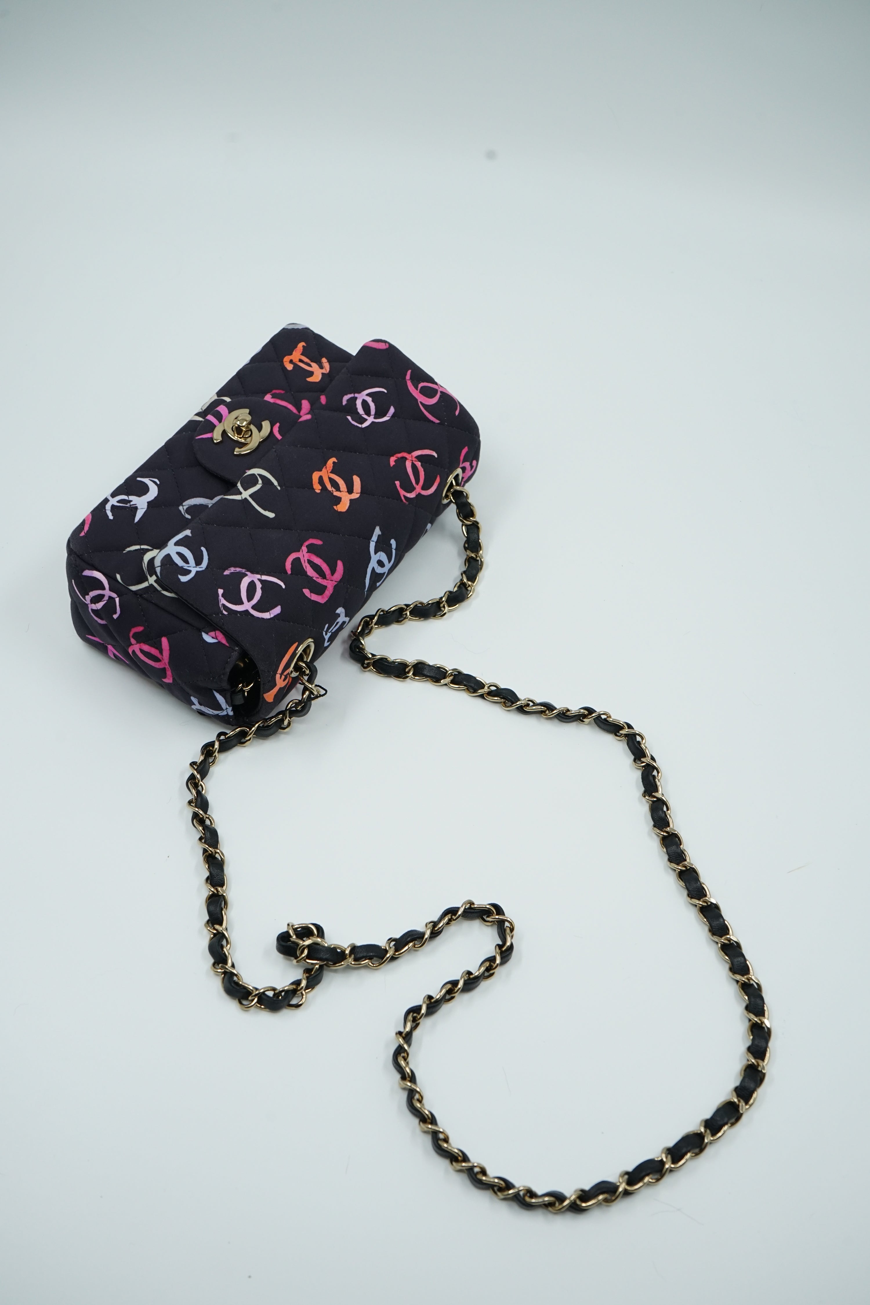 Chanel Logo Cotton Mini Rectangular Bag