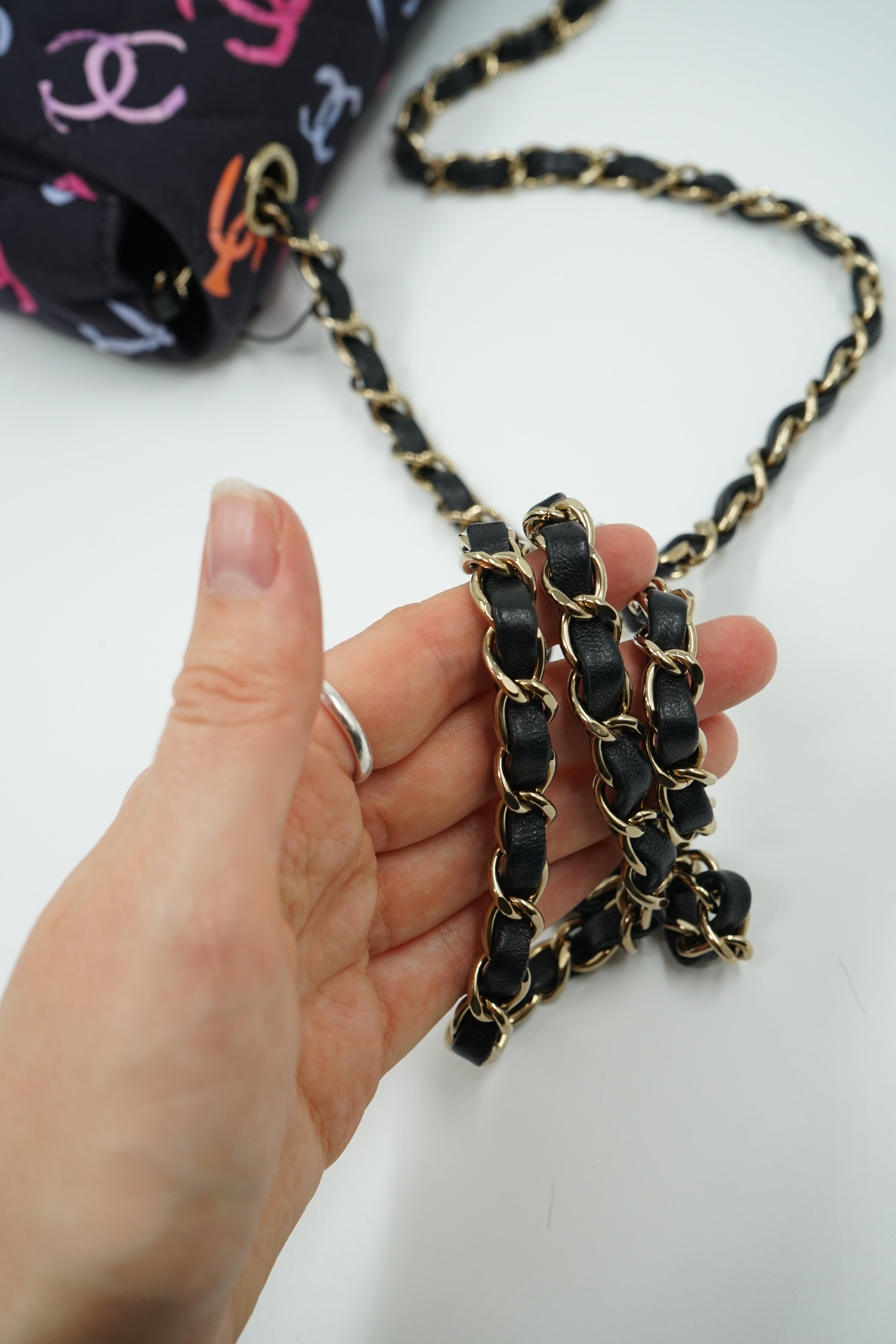 Chanel Logo Cotton Mini Rectangular Bag