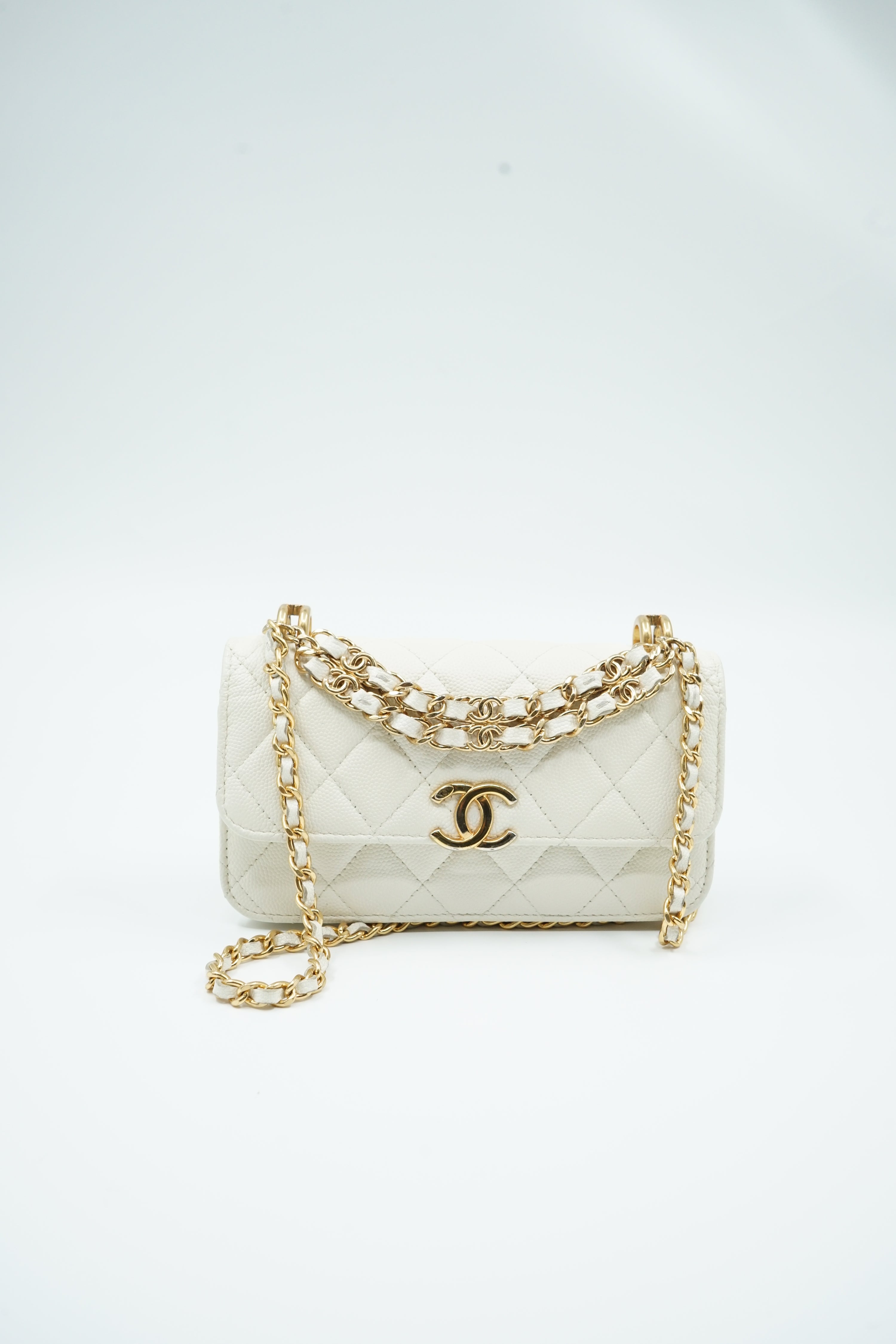 Chanel Coco First Wallet On Chain White