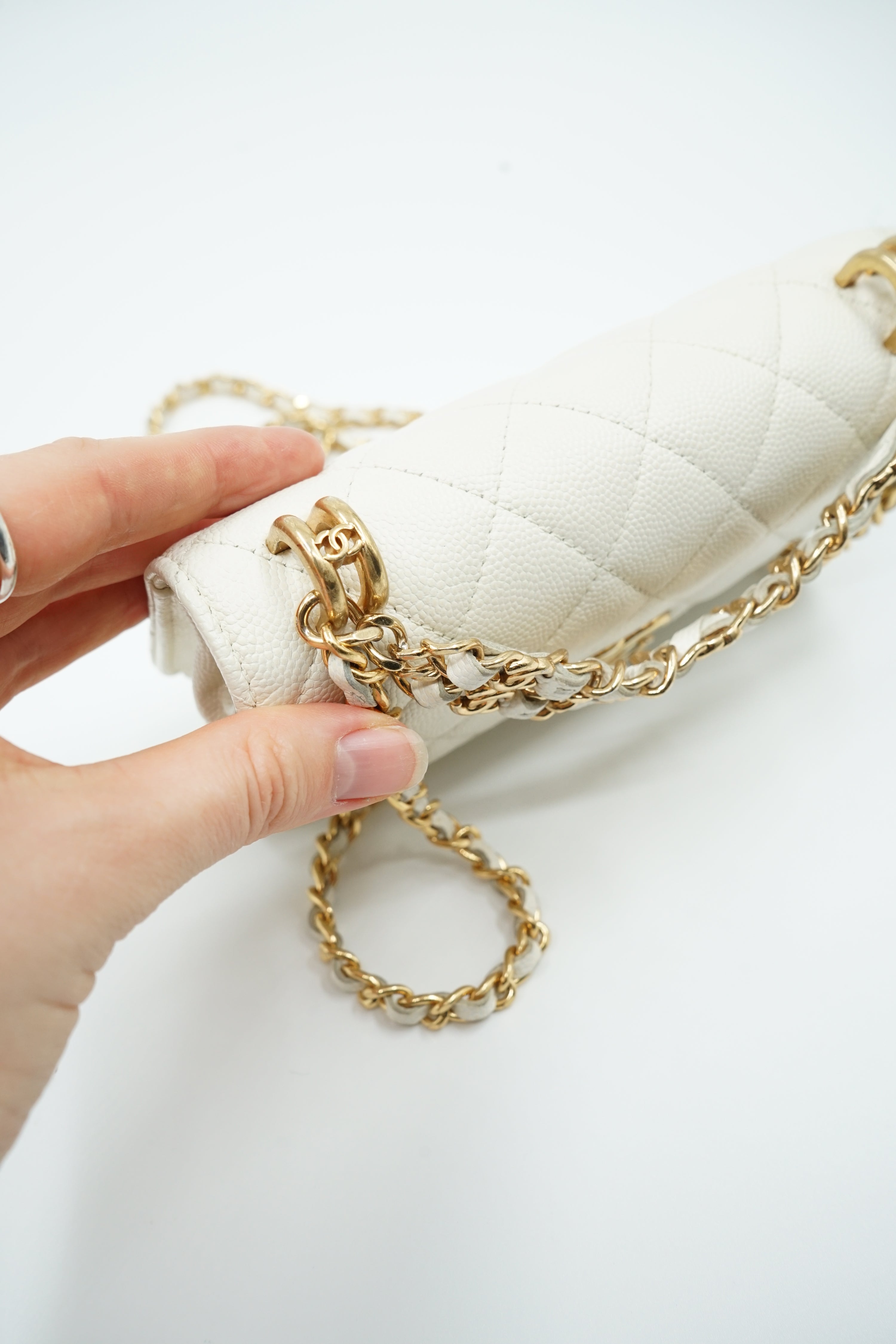 Chanel Coco First Wallet On Chain White