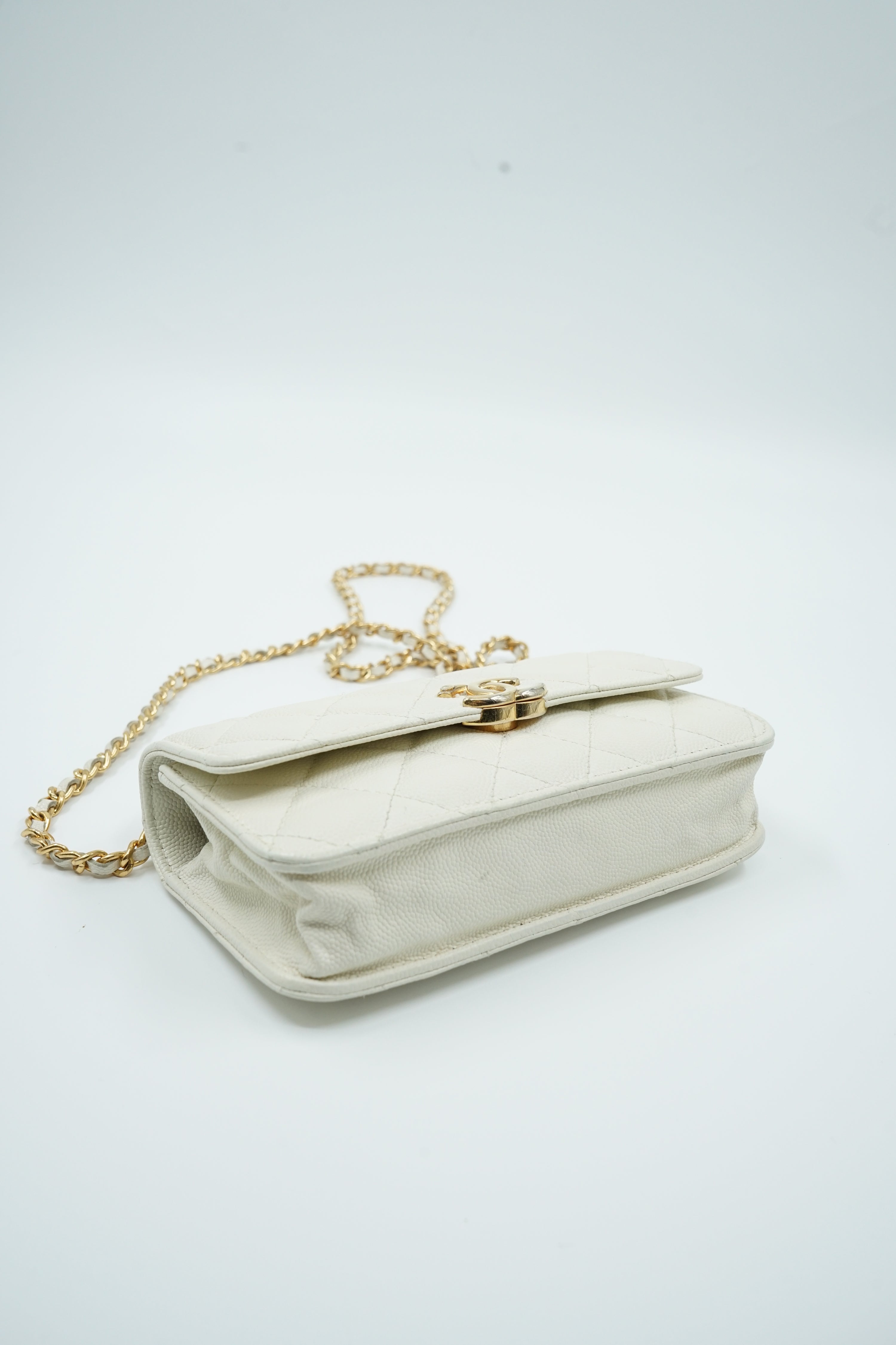 Chanel Coco First Wallet On Chain White