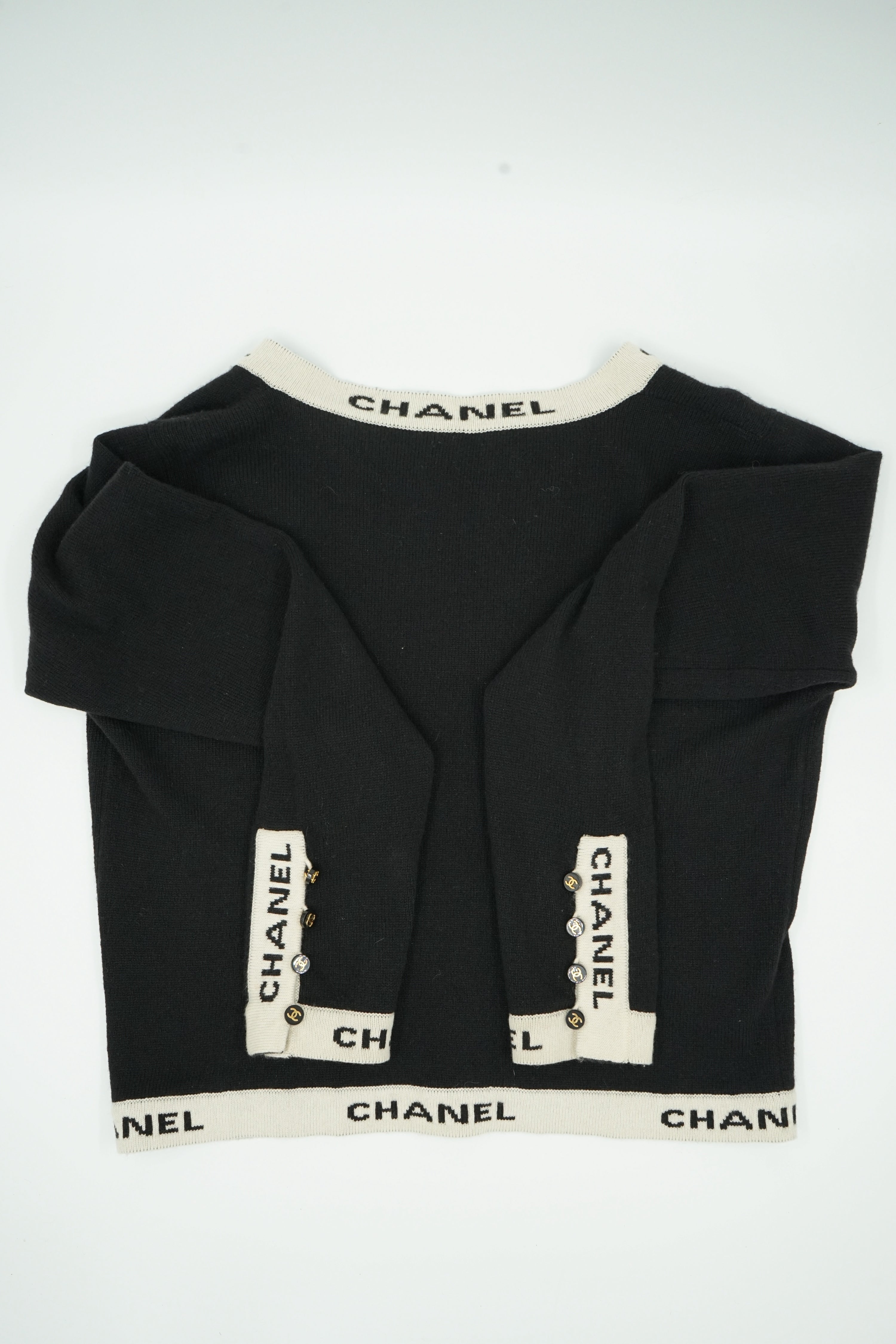 Chanel Logo Knit Cardigan