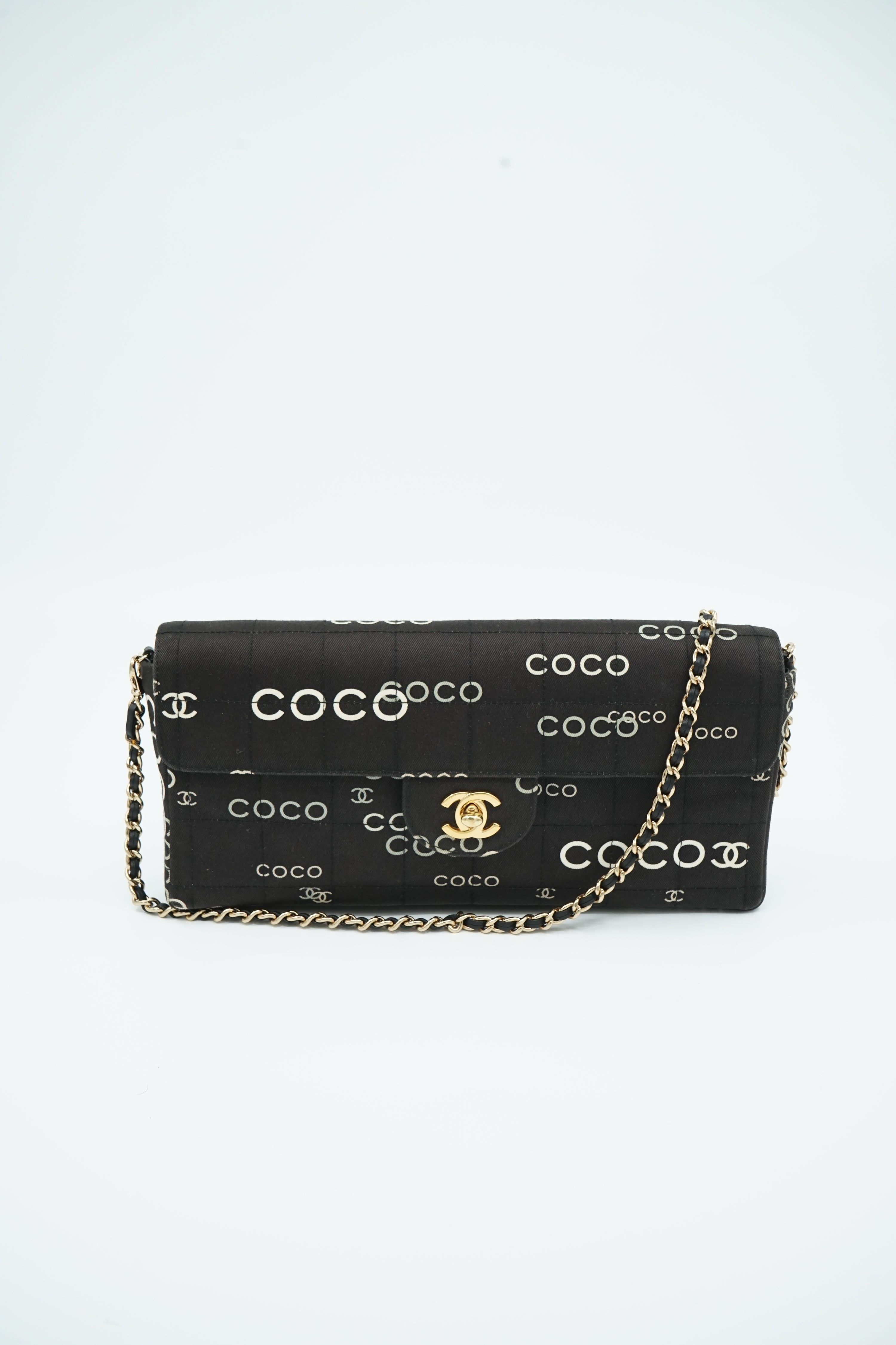 Chanel East West COCO Print Cotton Black