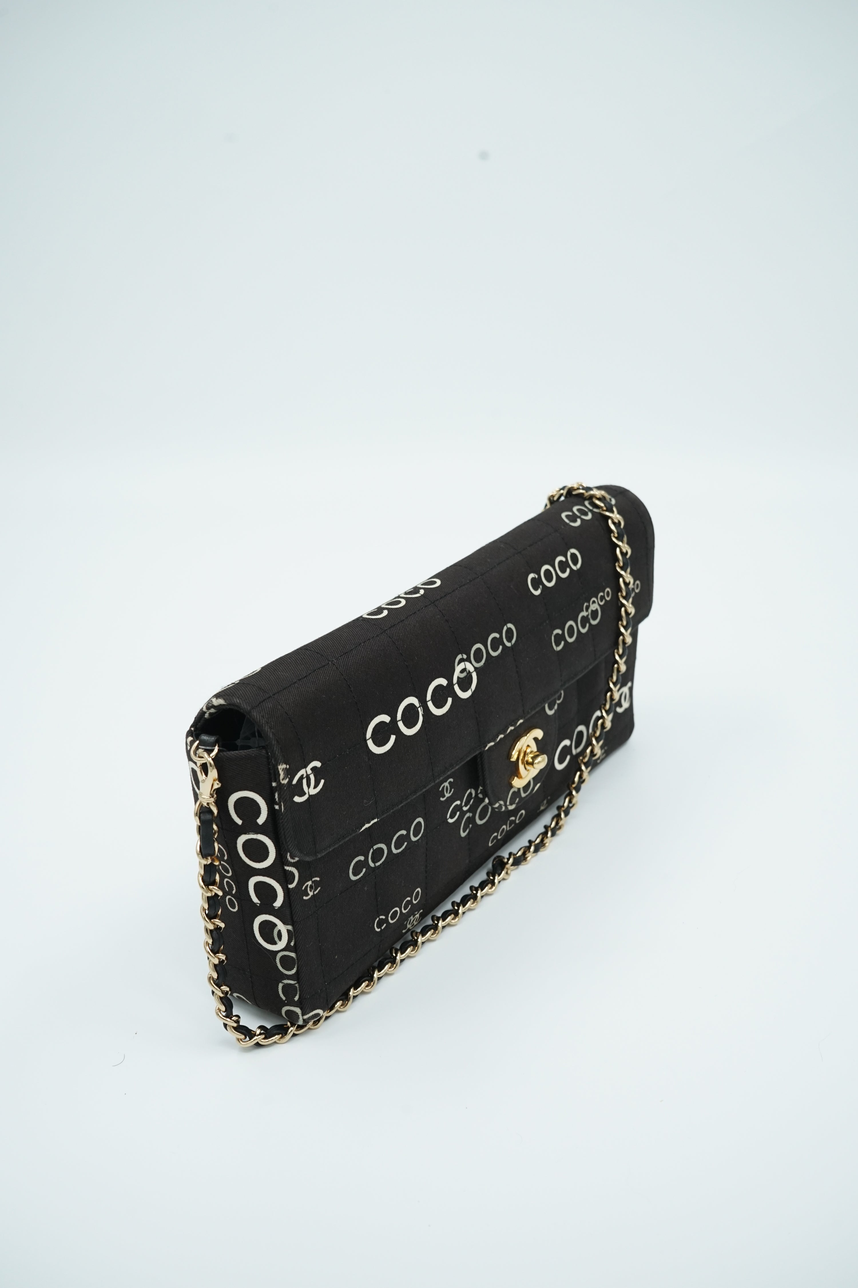 Chanel East West COCO Print Cotton Black
