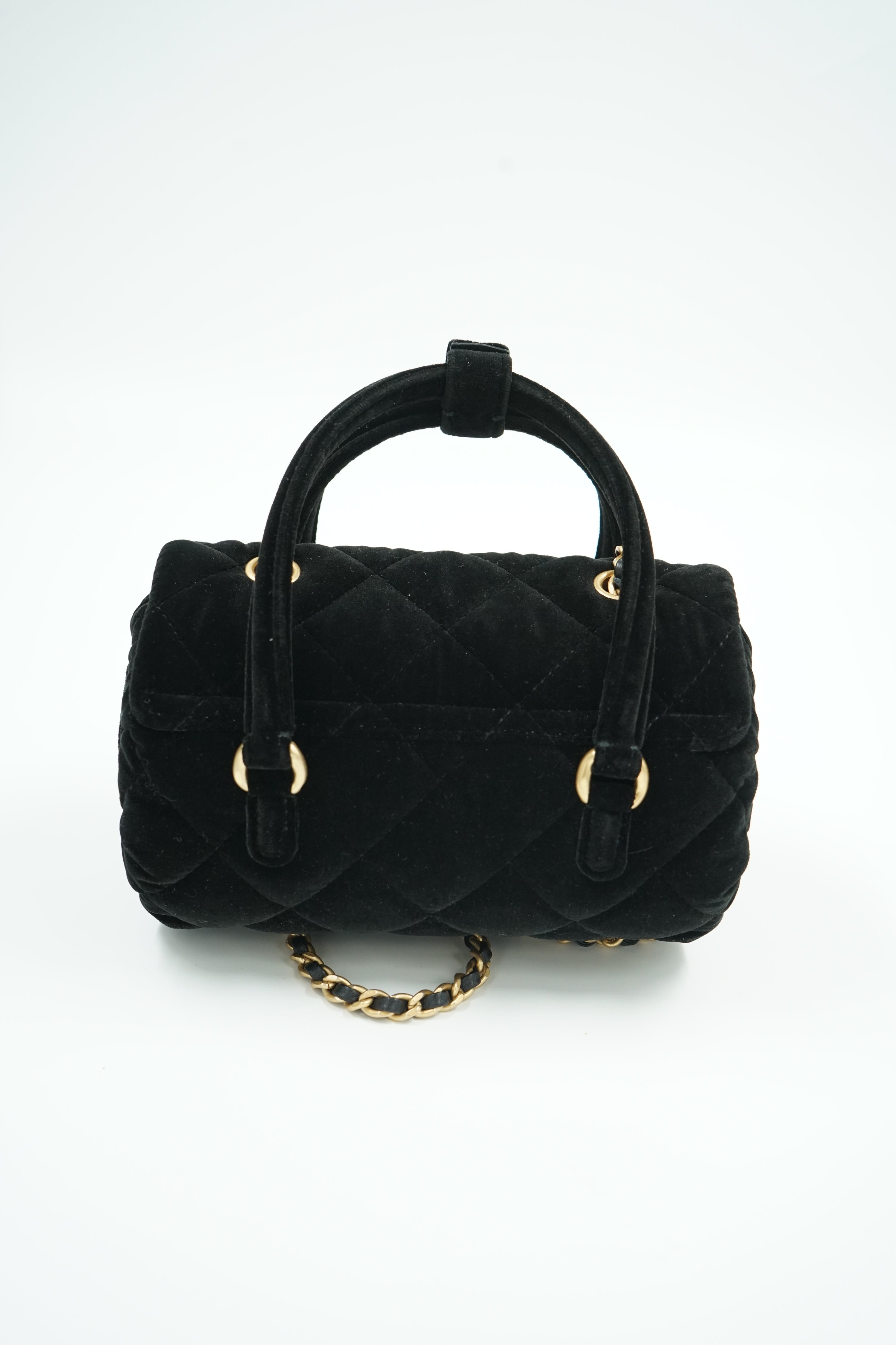 Chanel Small Velvet Barrel Bag
