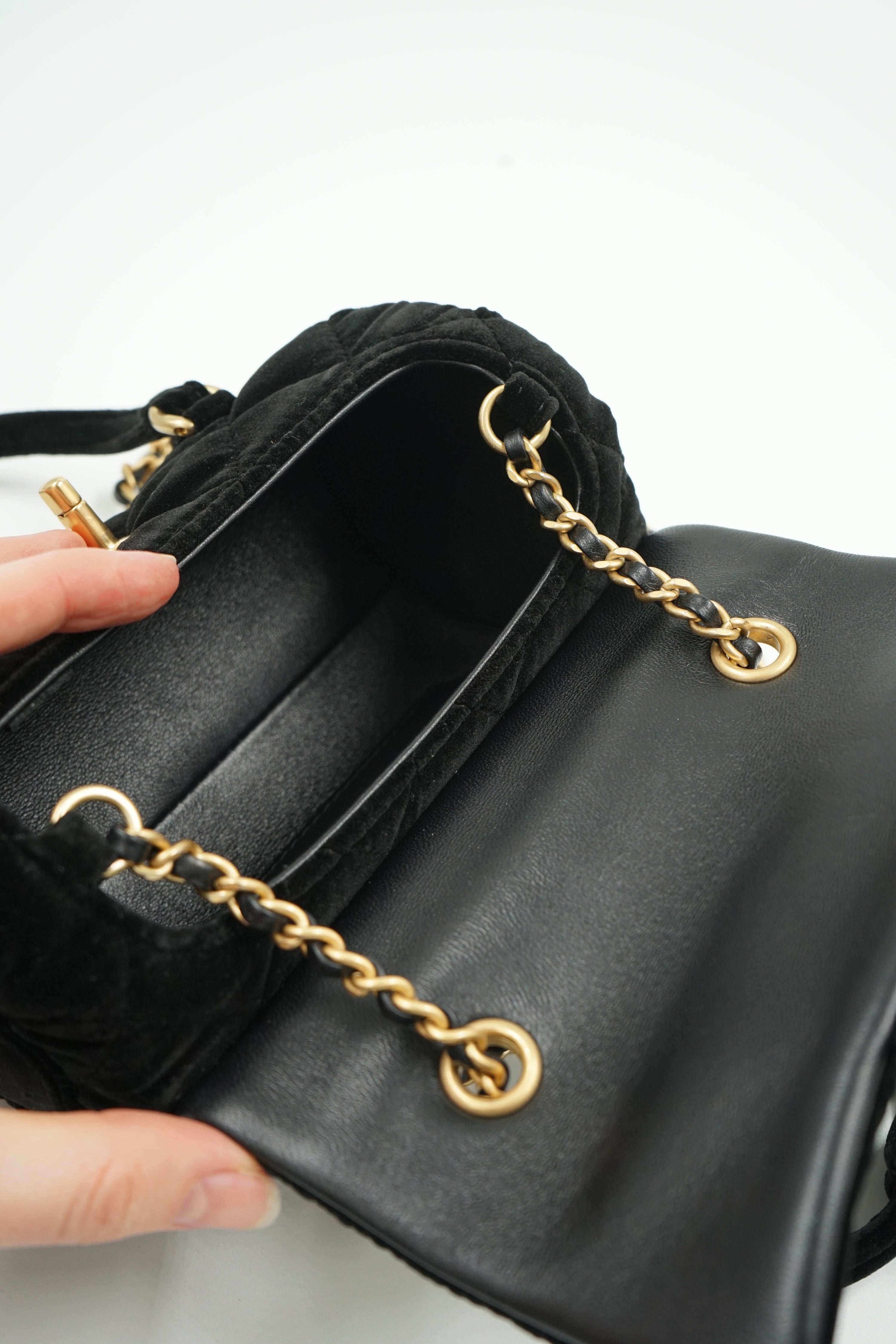 Chanel Small Velvet Barrel Bag