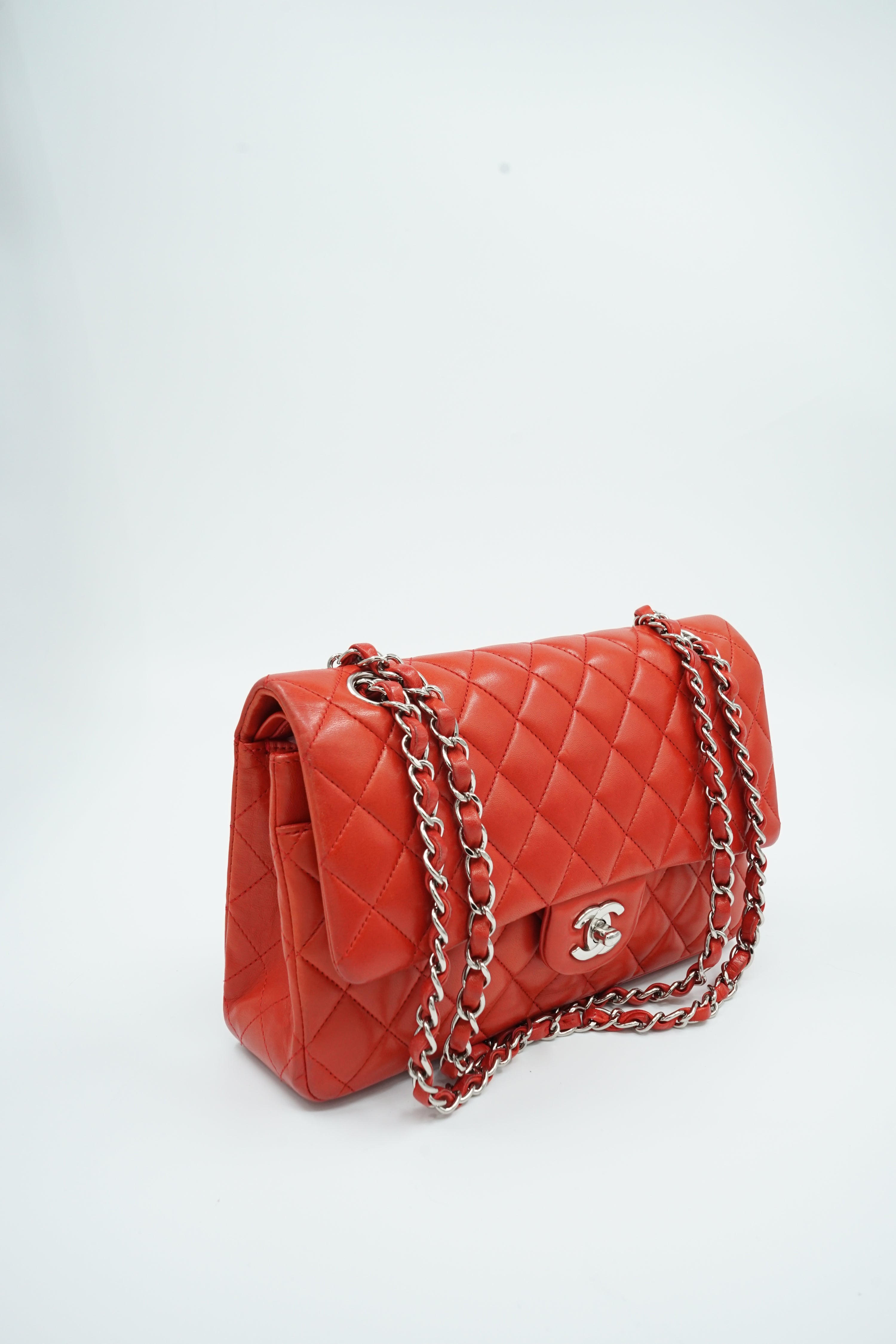 Chanel Red Medium Double Flap Bag