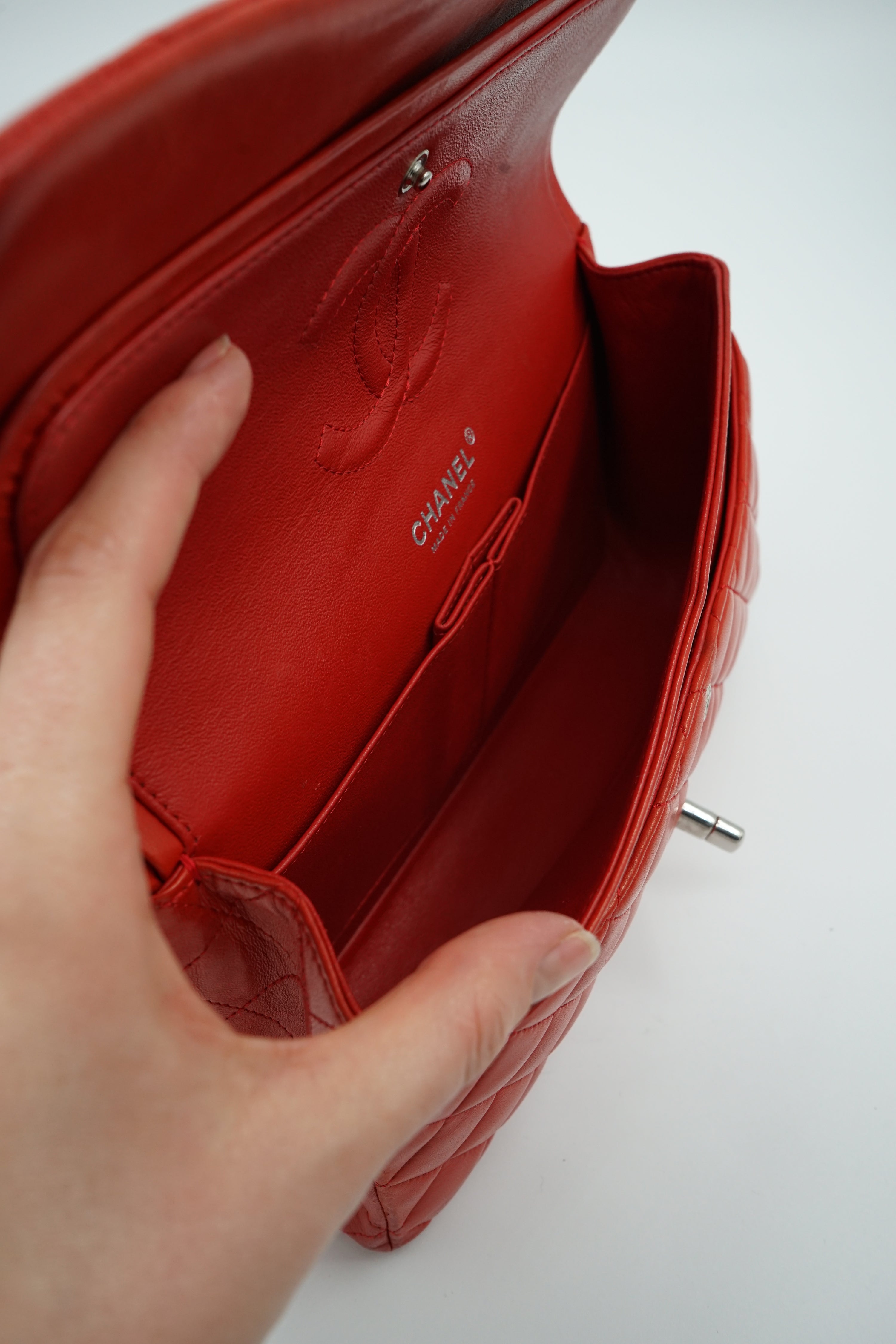 Chanel Red Medium Double Flap Bag