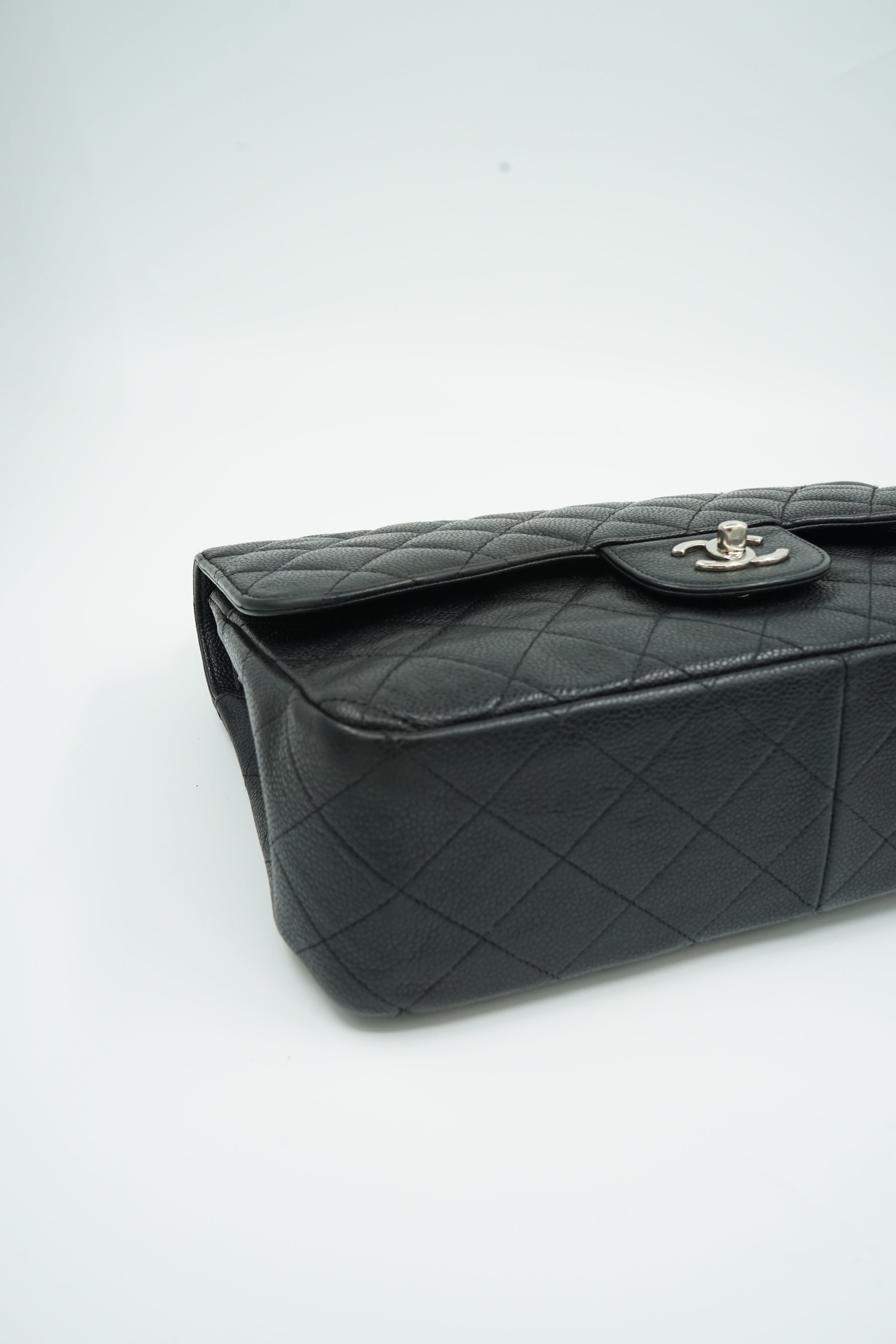 Chanel Jumbo Double Flap Bag Caviar Leather Black