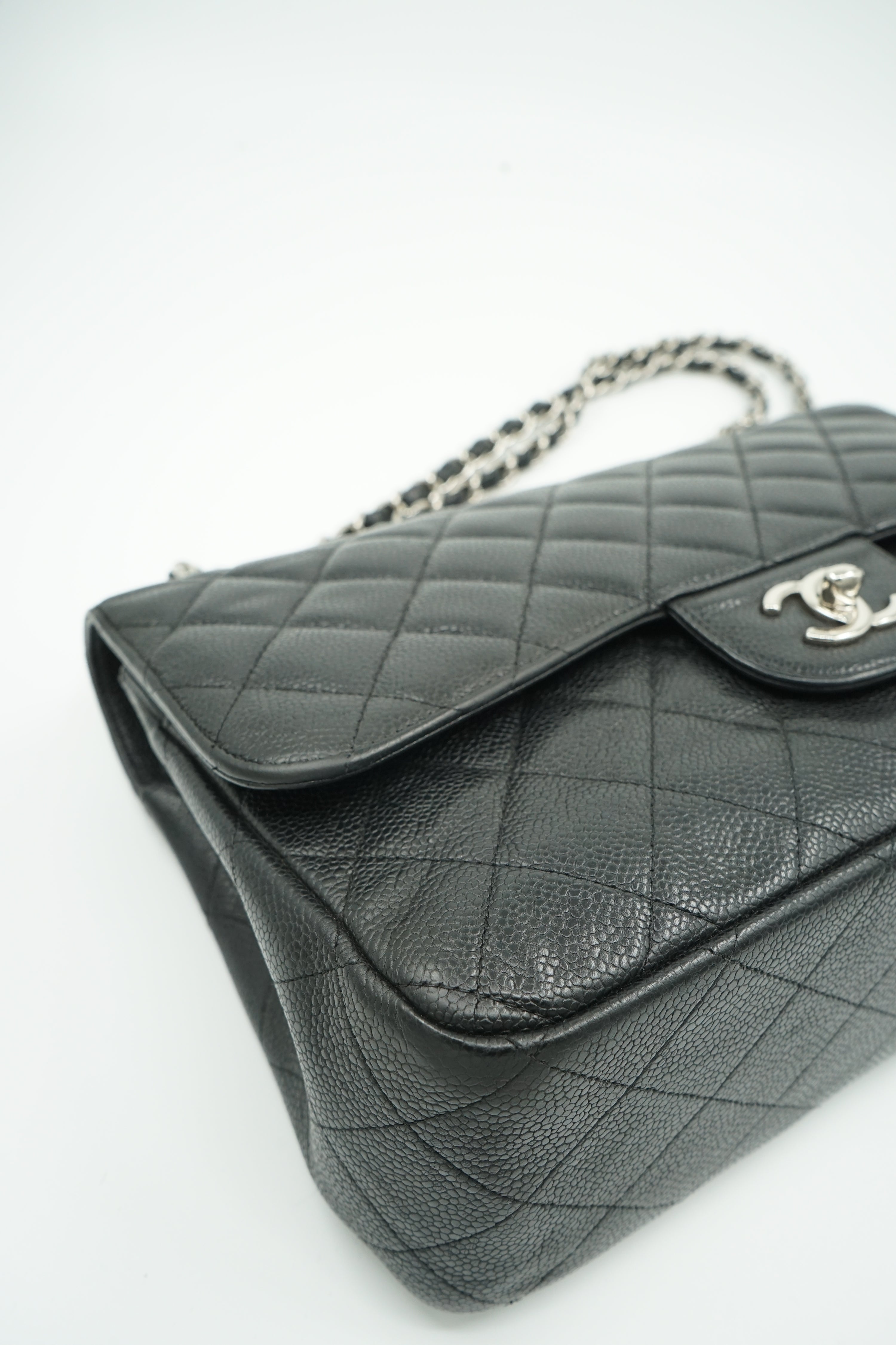 Chanel Jumbo Double Flap Bag Caviar Leather Black