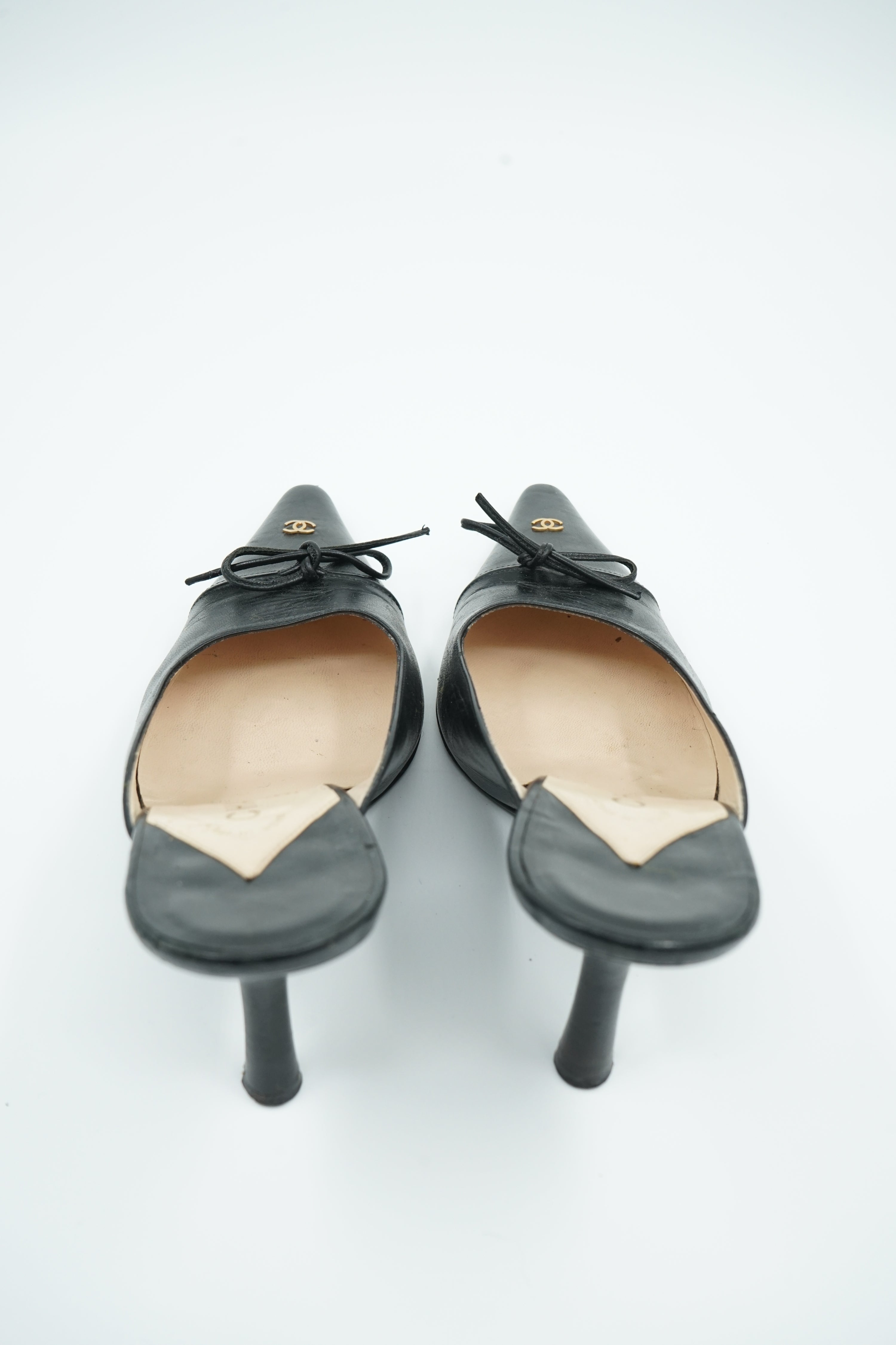 Chanel Logo Mules Black