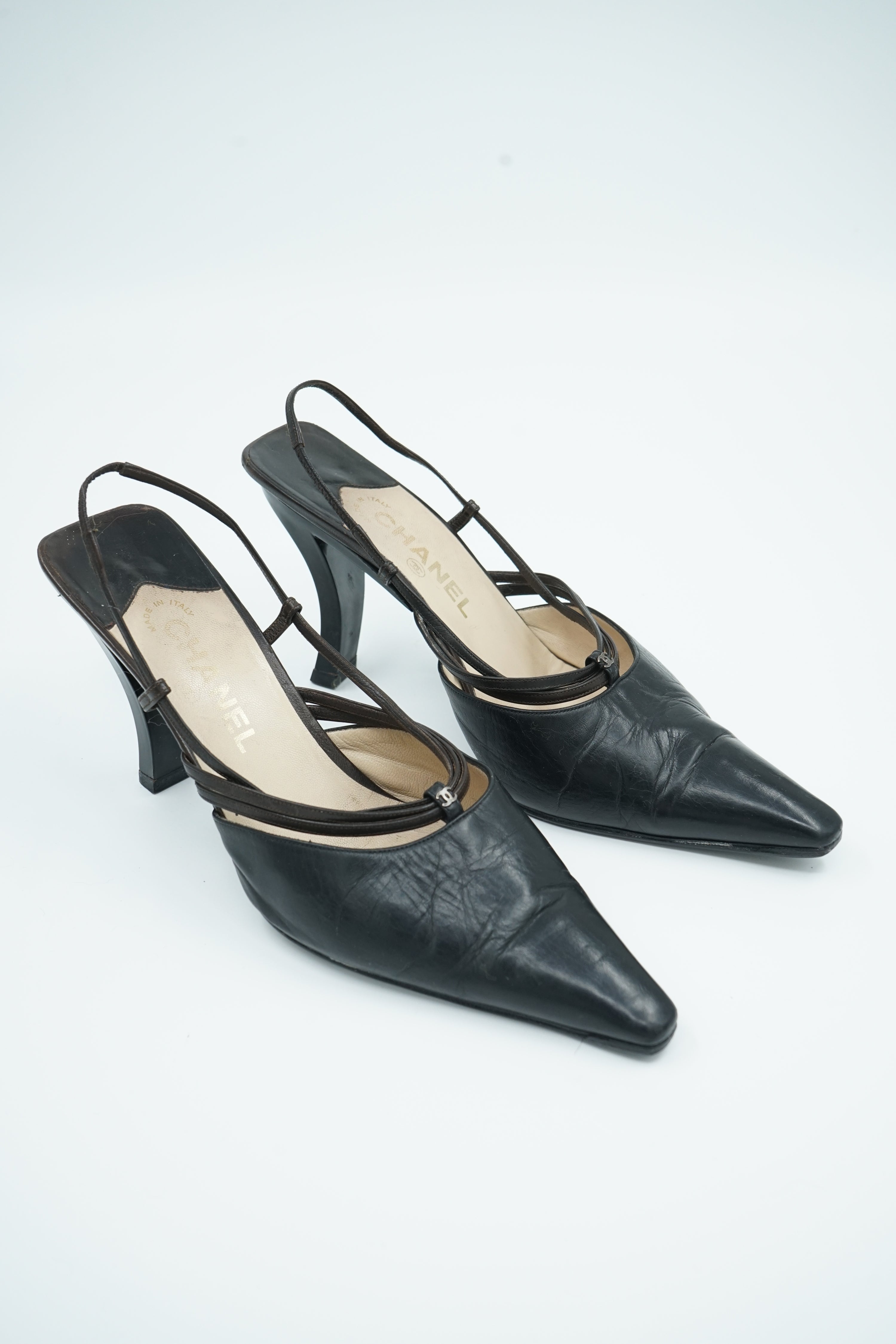 Chanel Strappy Comma Heels