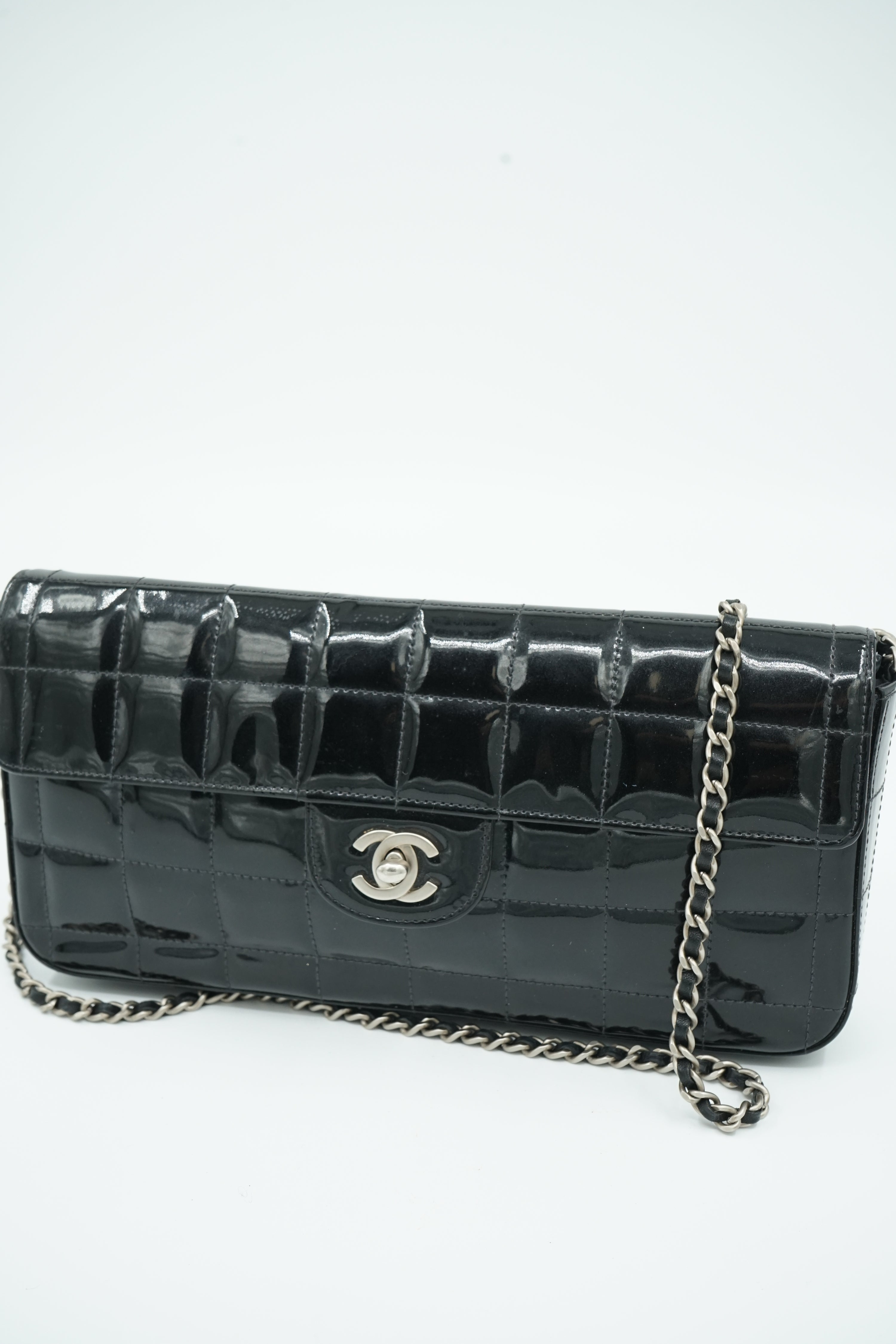 Chanel East West Black Patent Leather
